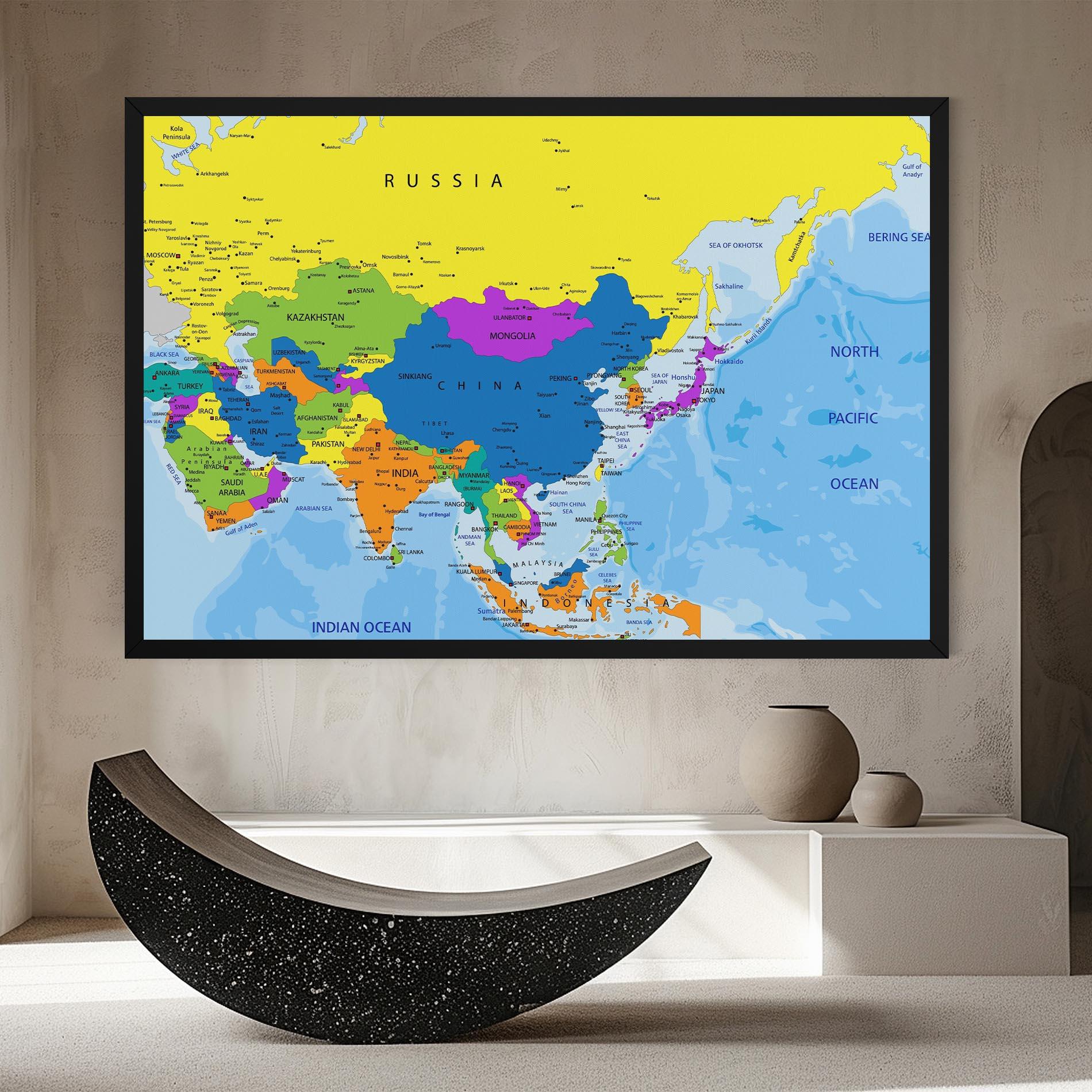 Tablou Canvas Asia Color Map mockup 8