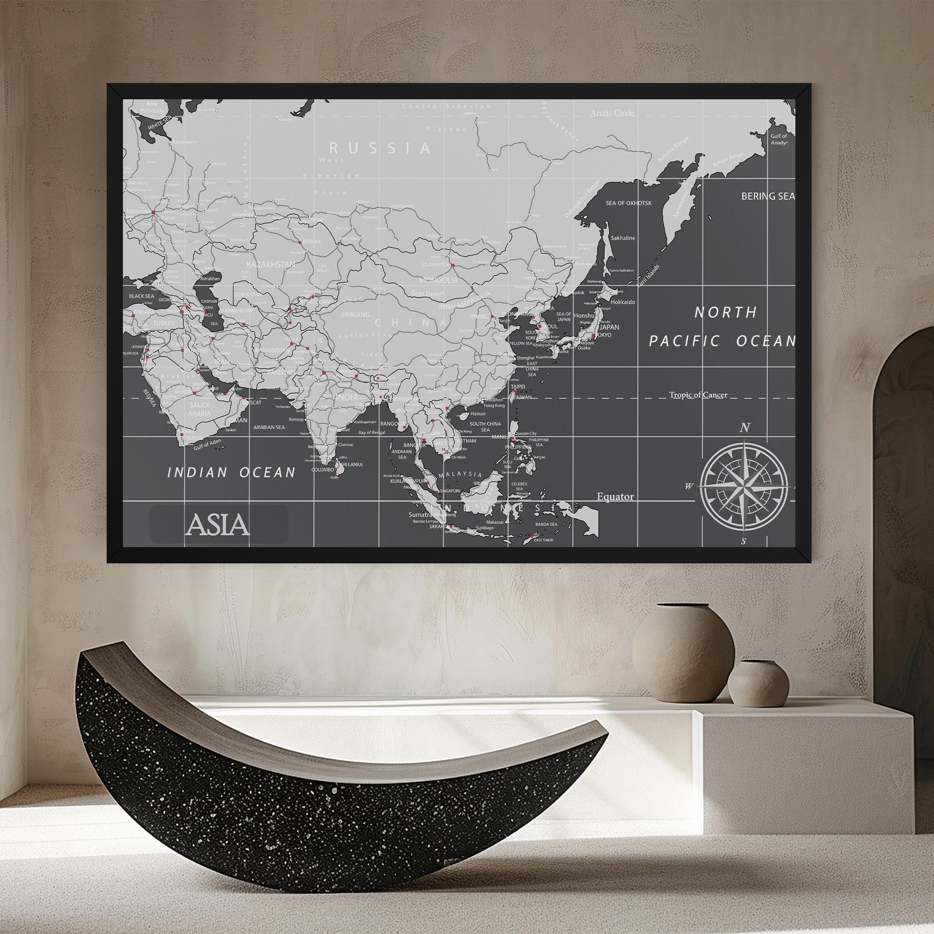 Tablou Canvas Asia Minimal Map mockup 8