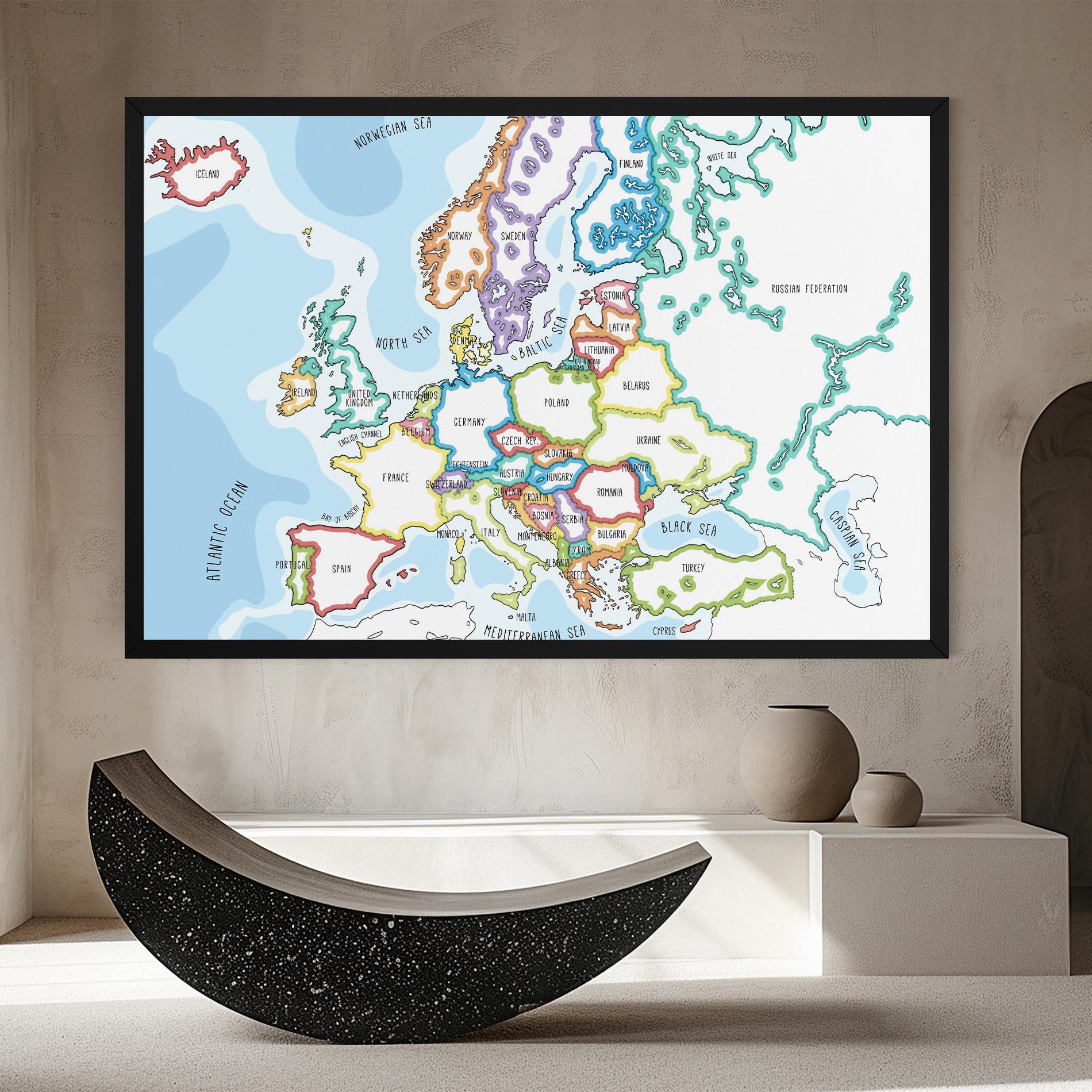 Tablou Canvas Europe Map mockup 8