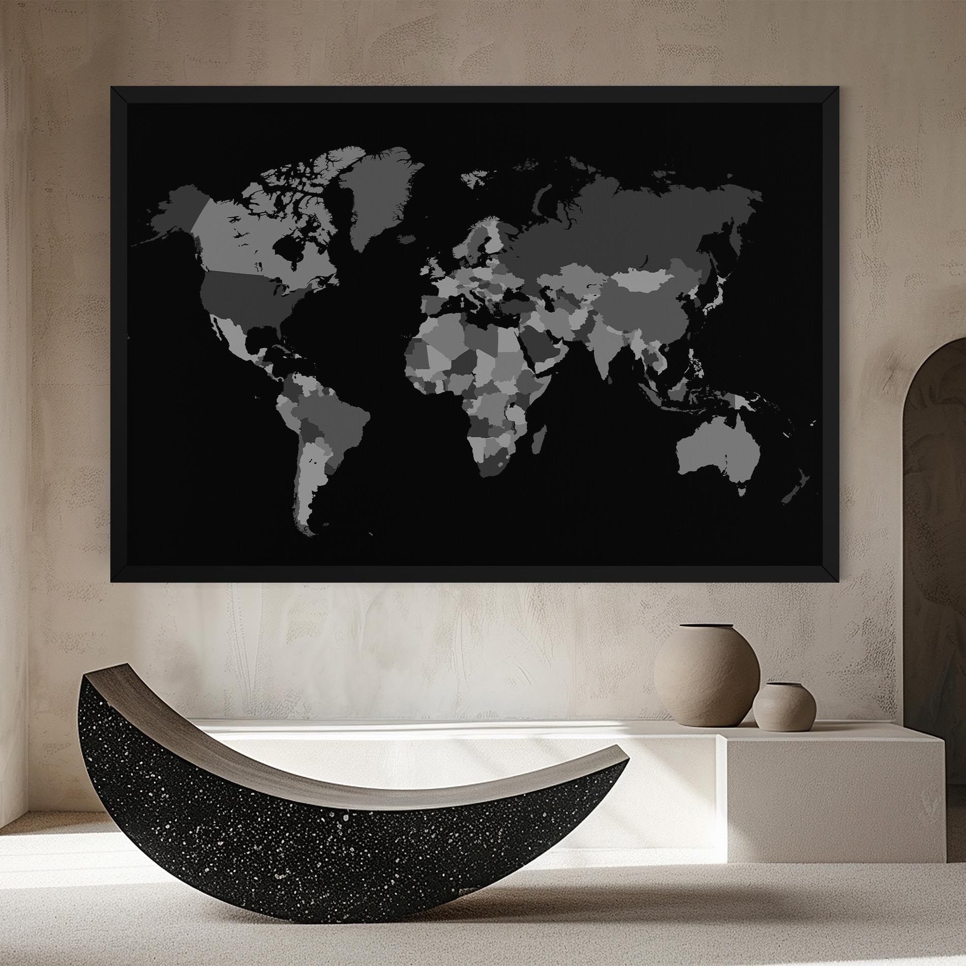 Grey Map World mockup 8