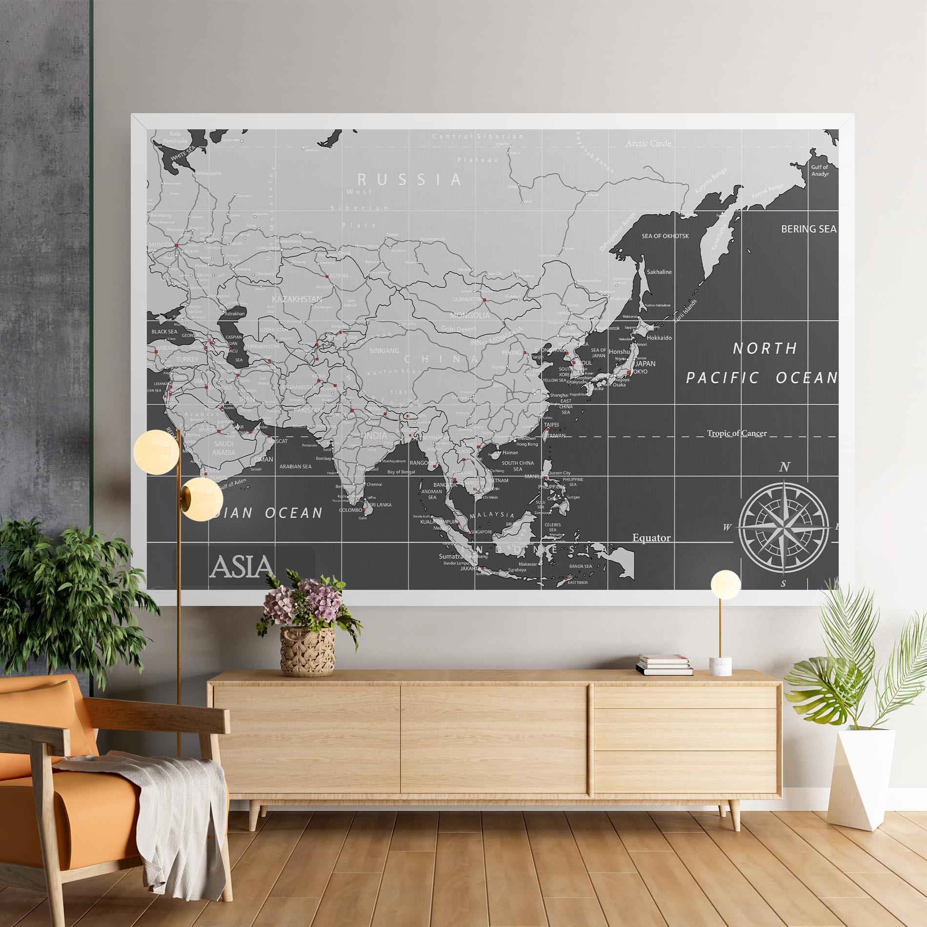 Tablou Canvas Asia Minimal Map mockup 9
