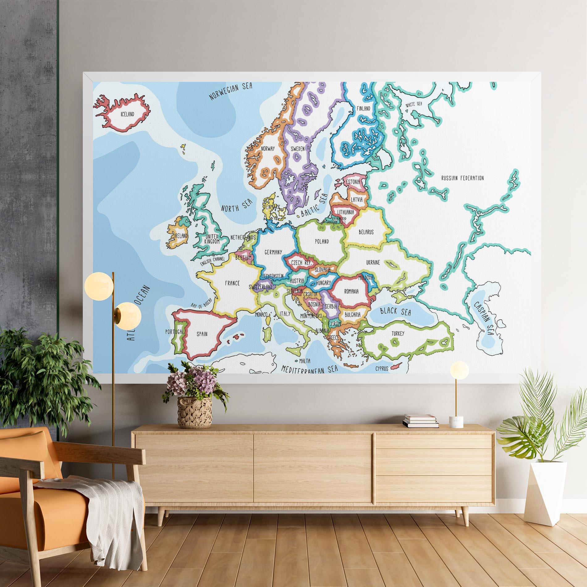 Tablou Canvas Europe Map mockup 9