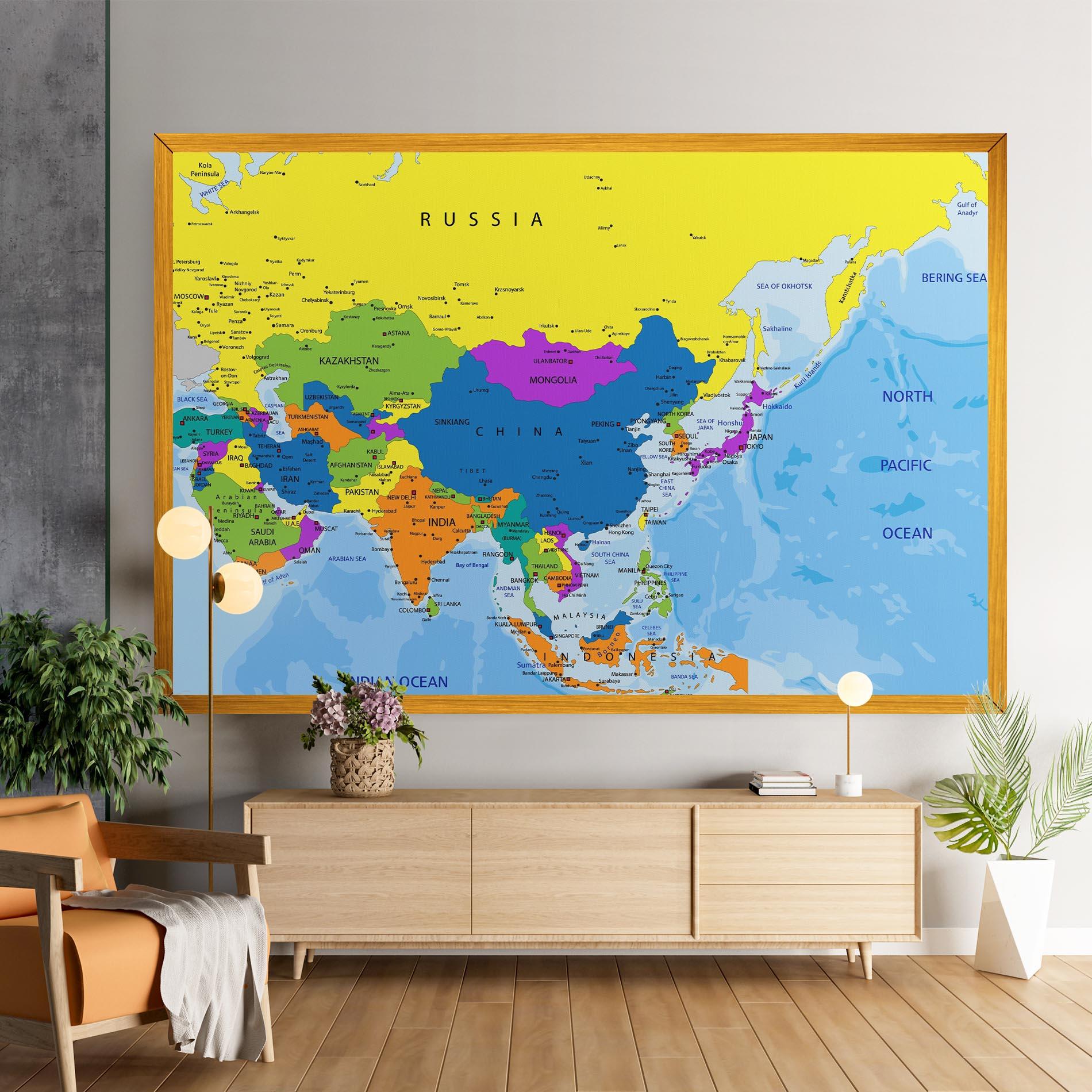 Tablou Canvas Asia Color Map mockup 9