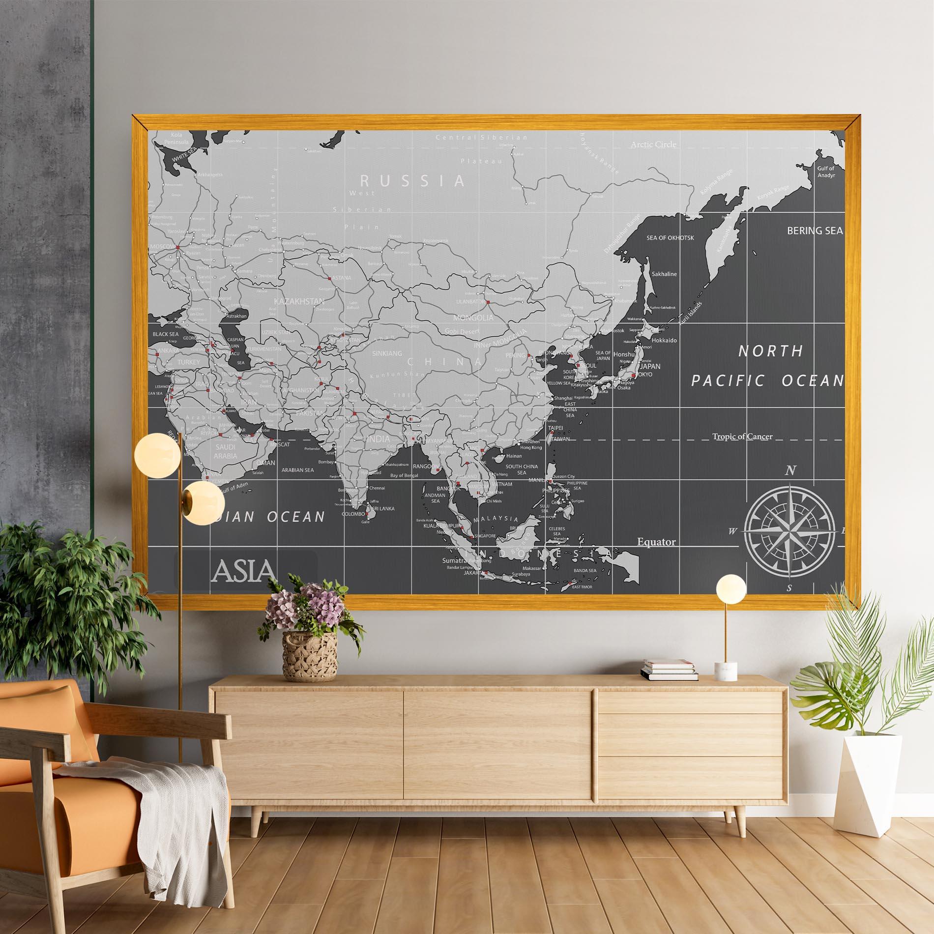 Tablou Canvas Asia Minimal Map mockup 9