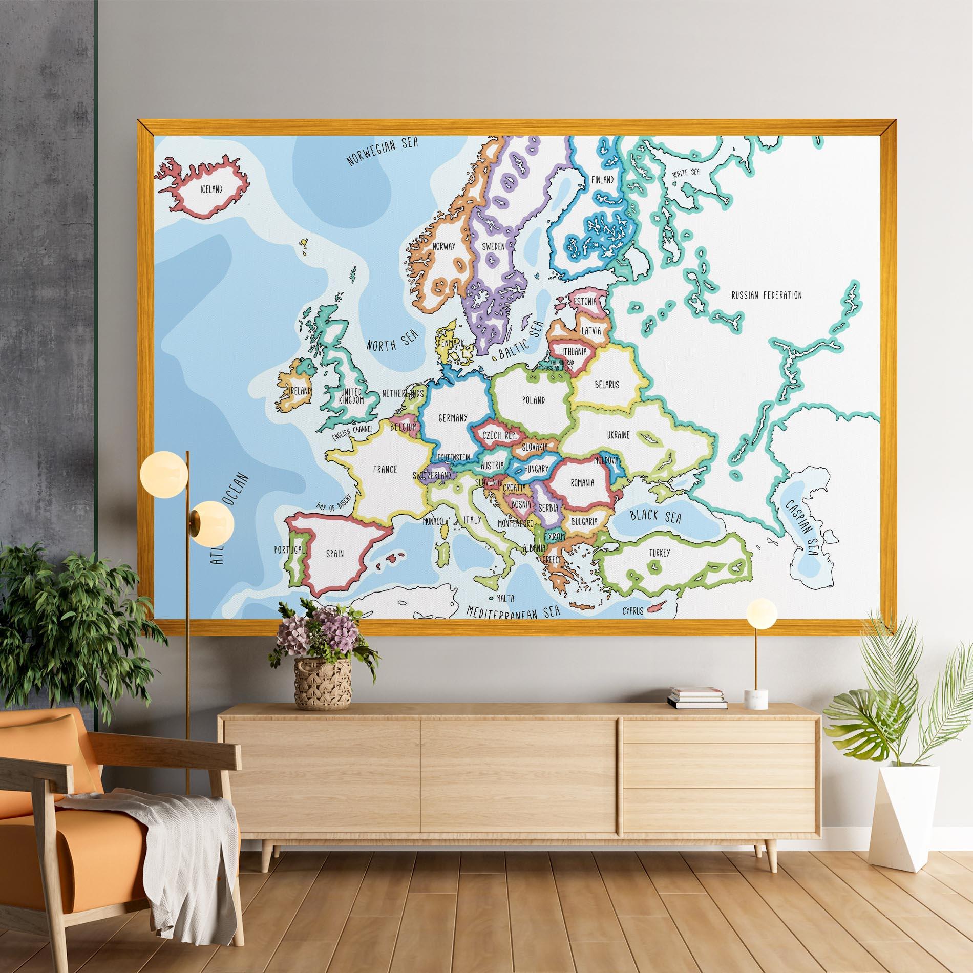 Tablou Canvas Europe Map mockup 9