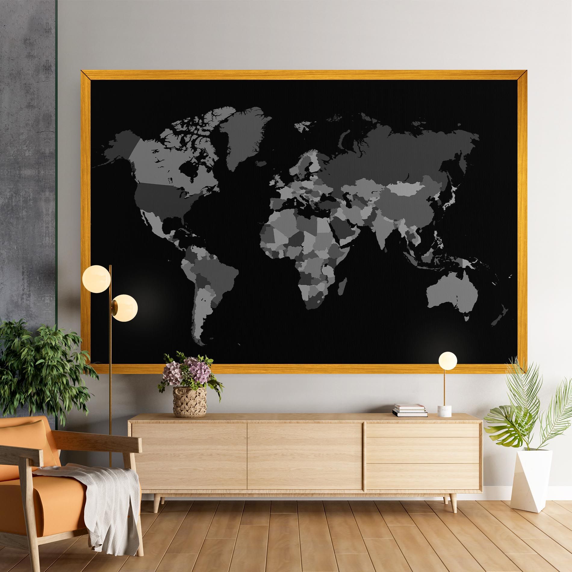 Grey Map World mockup 9
