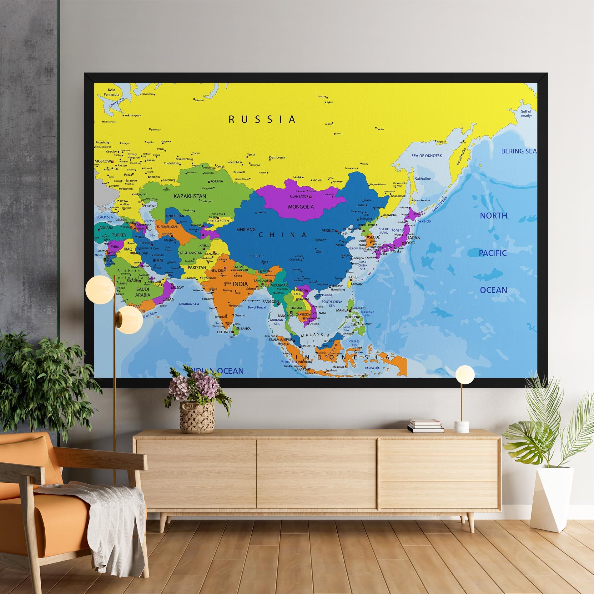 Tablou Canvas Asia Color Map mockup 9