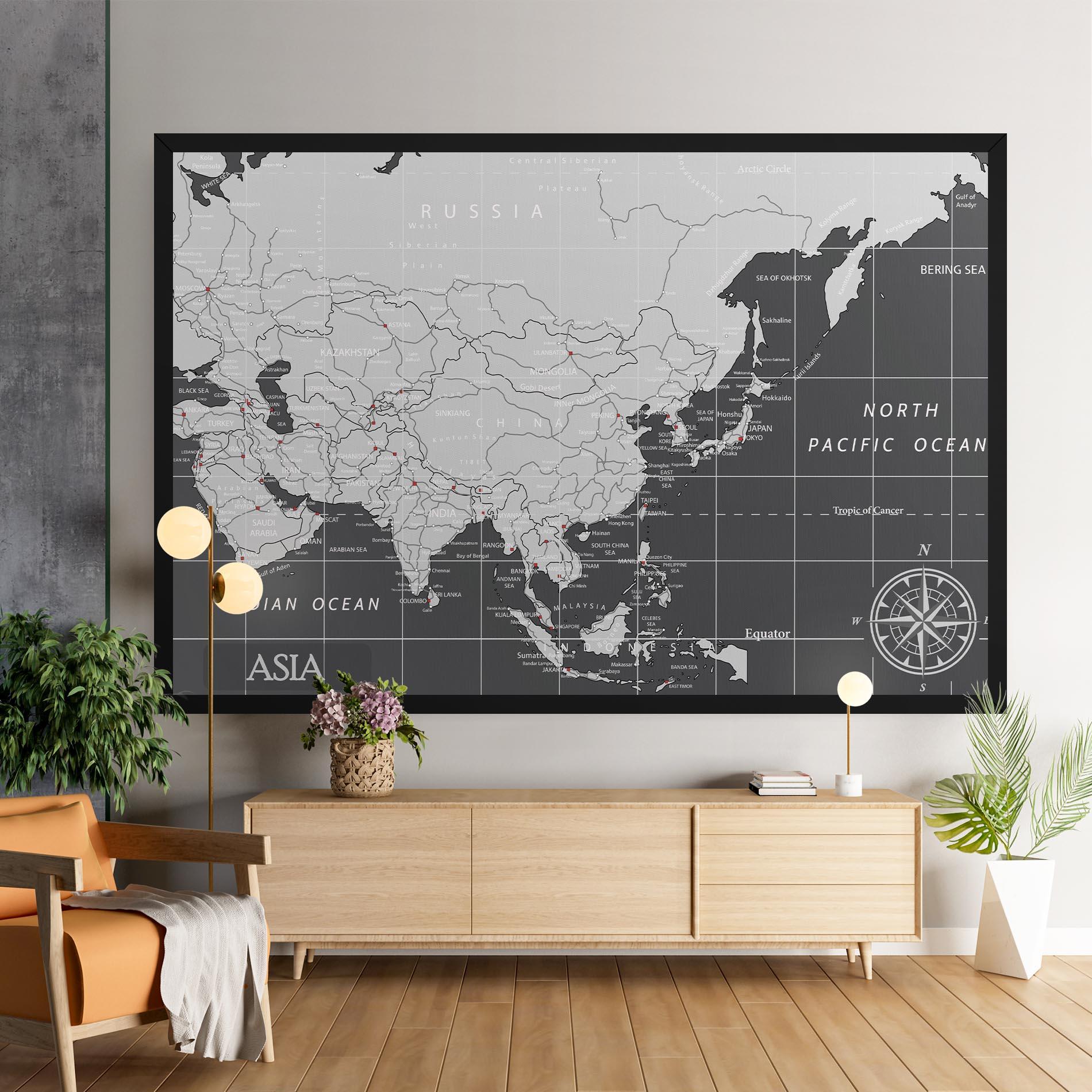 Tablou Canvas Asia Minimal Map mockup 9