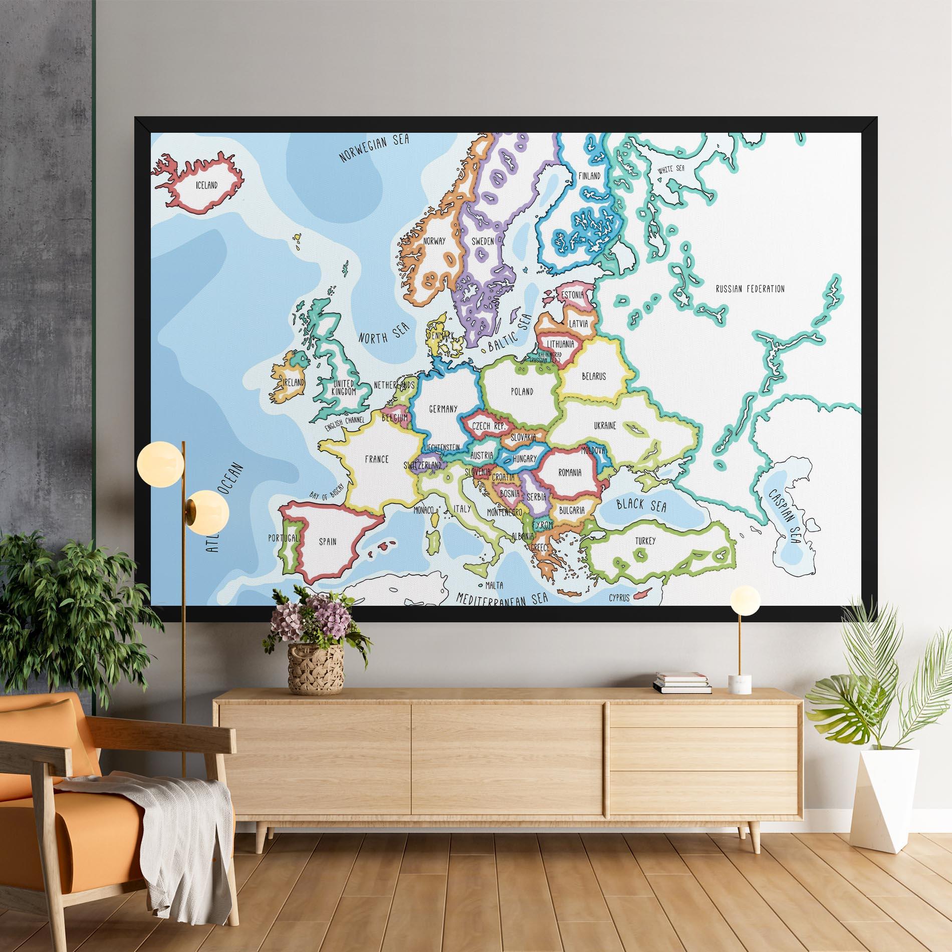 Tablou Canvas Europe Map mockup 9