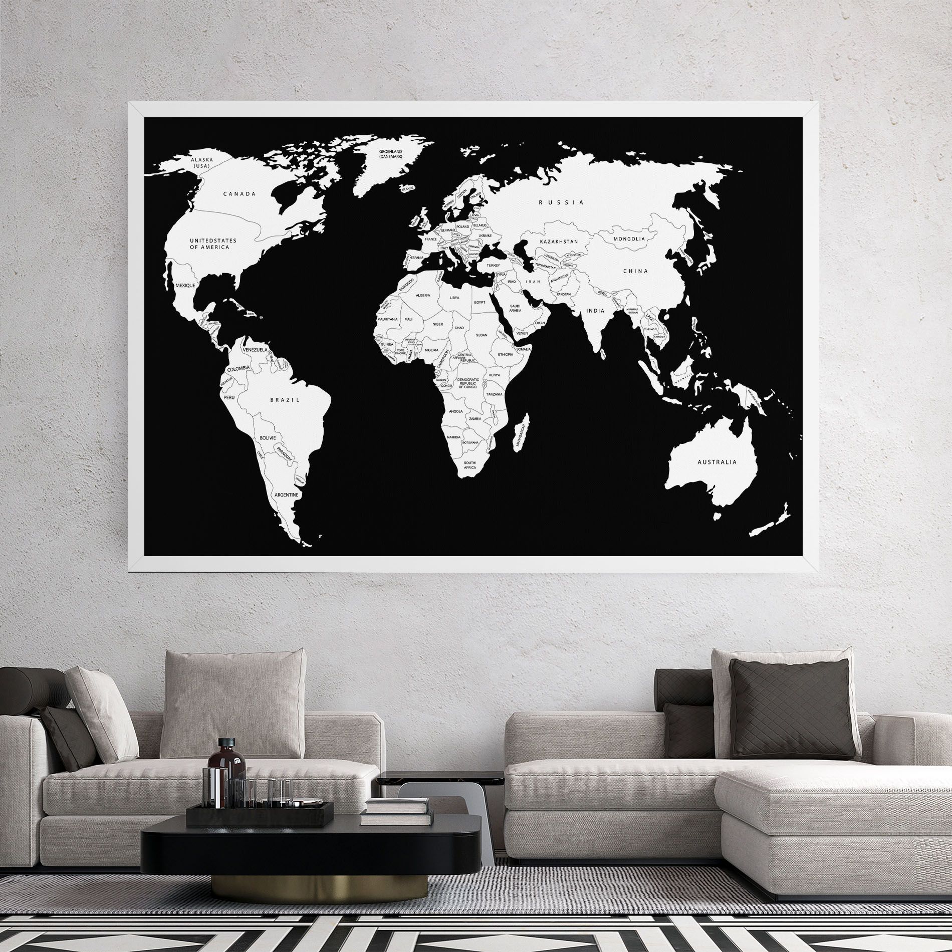 White World Map mockup 2