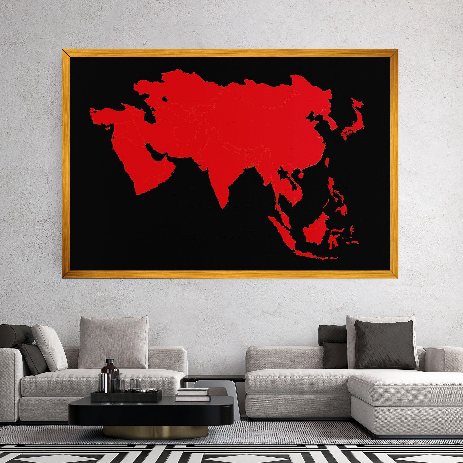 Tablou Canvas Asia Map mockup 2