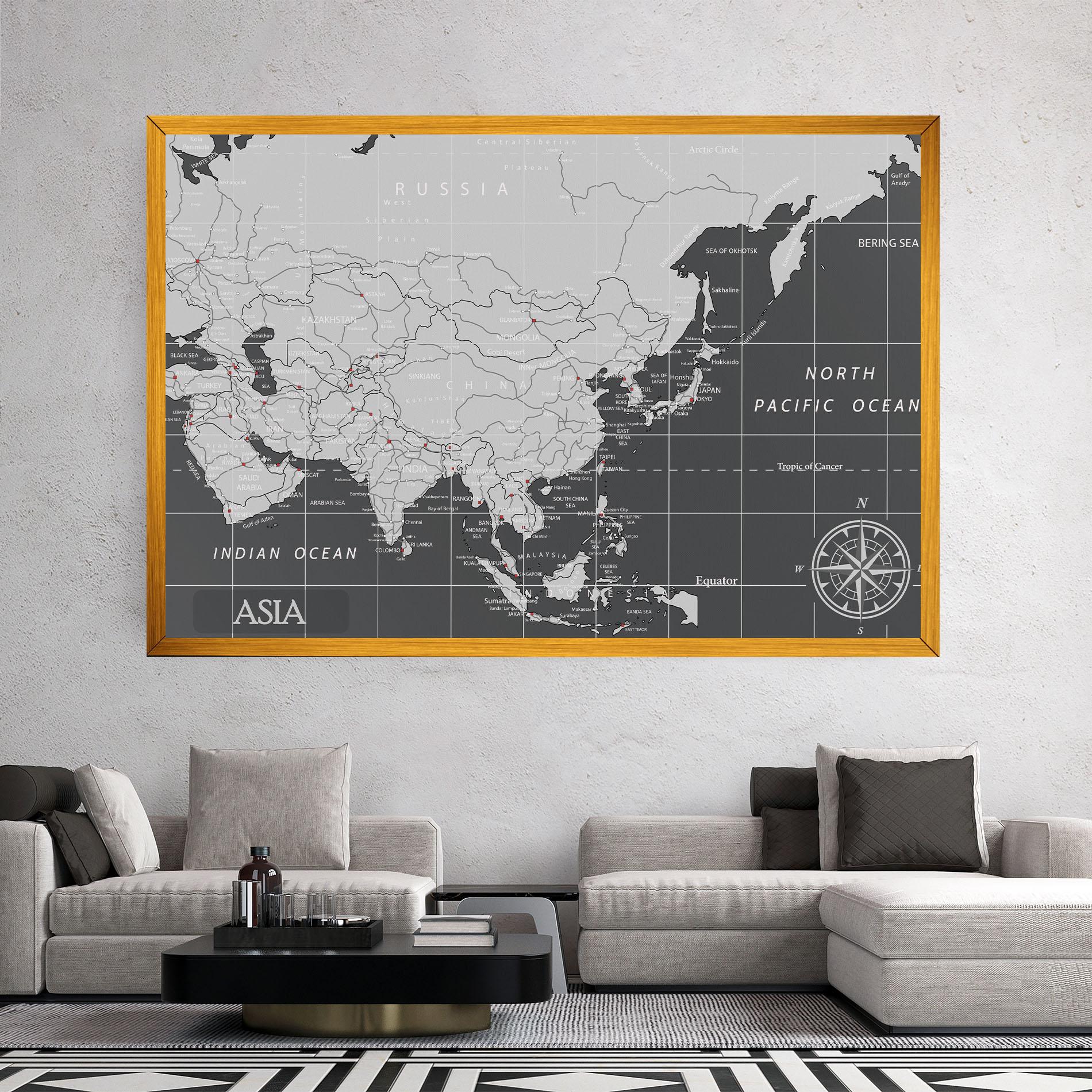 Tablou Canvas Asia Minimal Map mockup 2