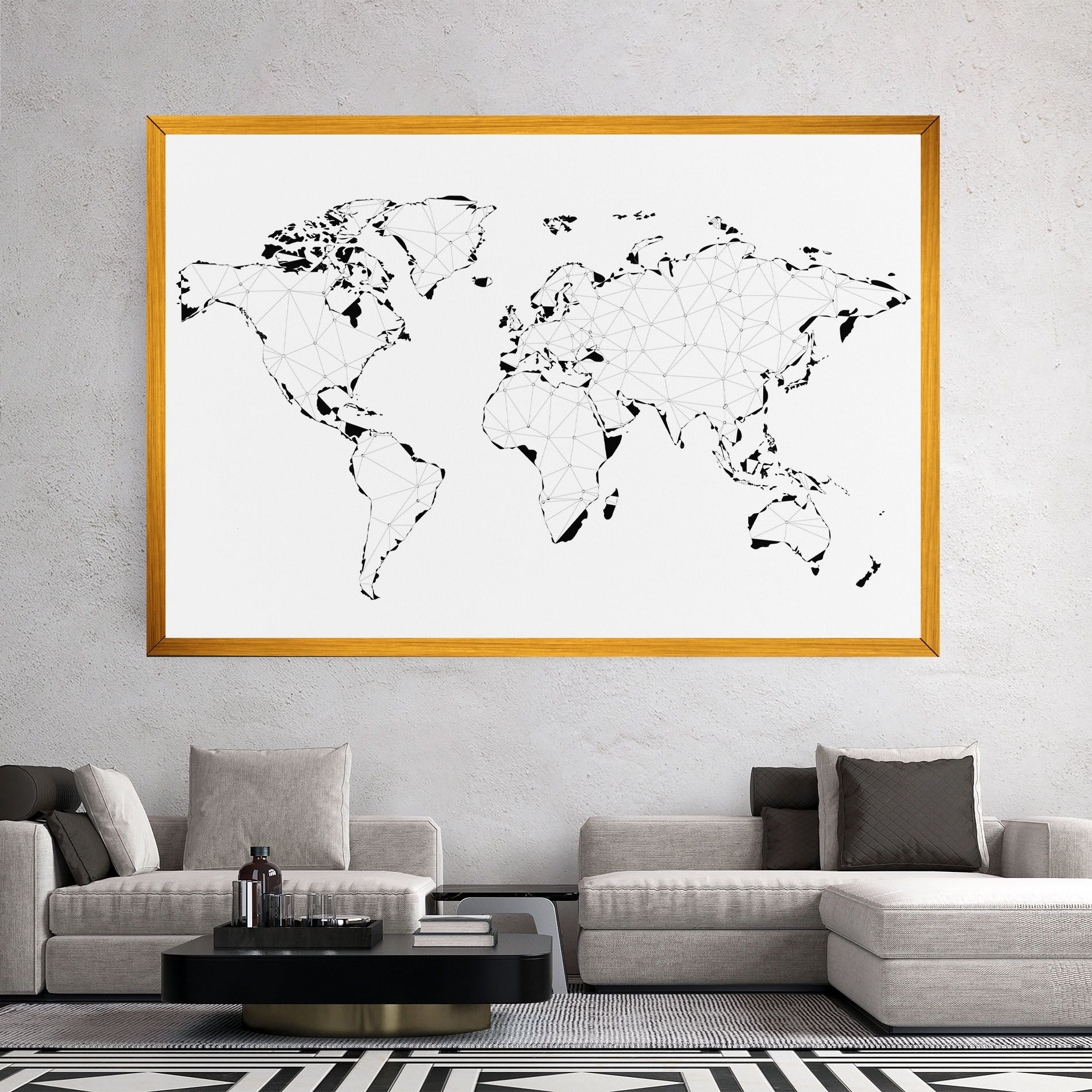 Black Line Map mockup 2