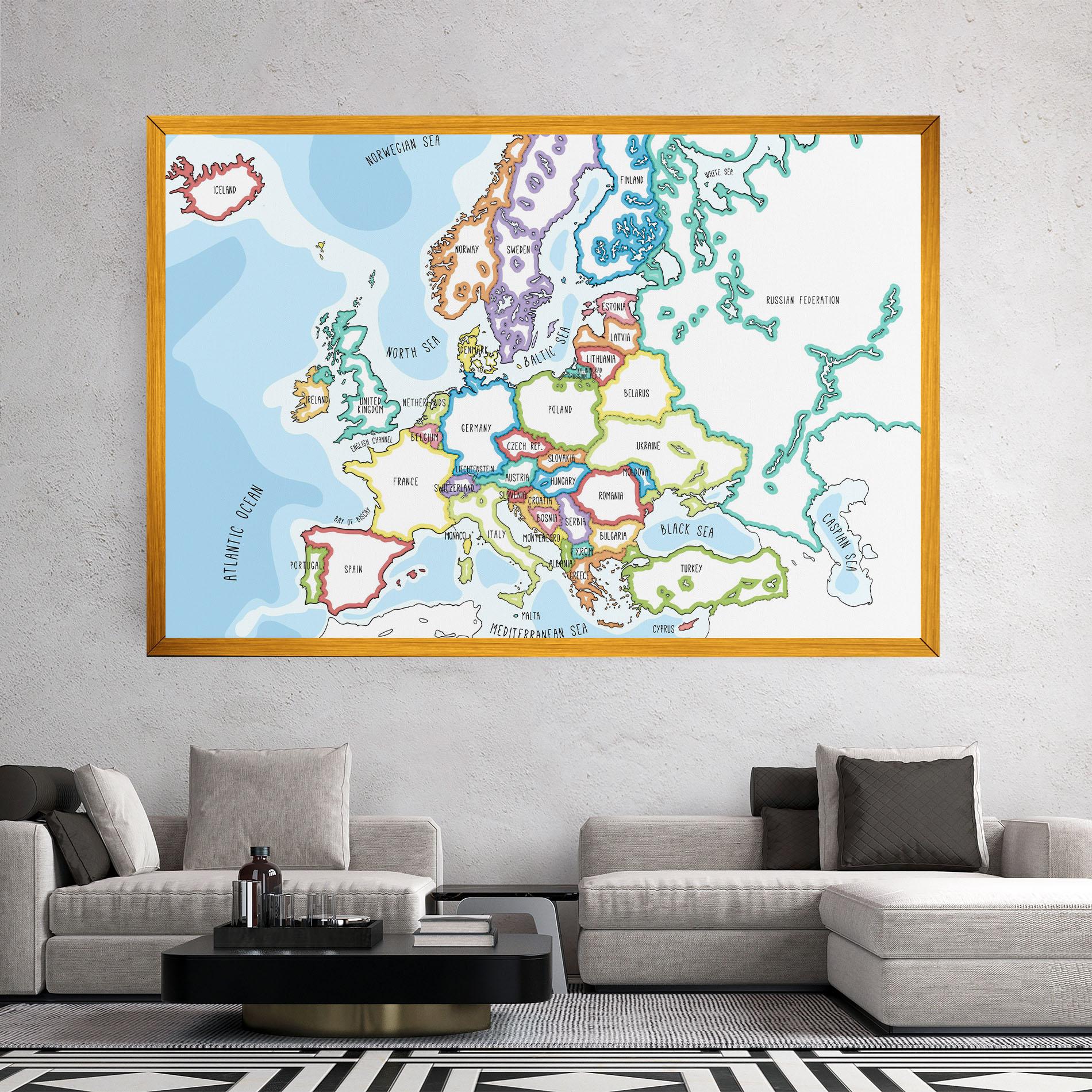 Tablou Canvas Europe Map mockup 2