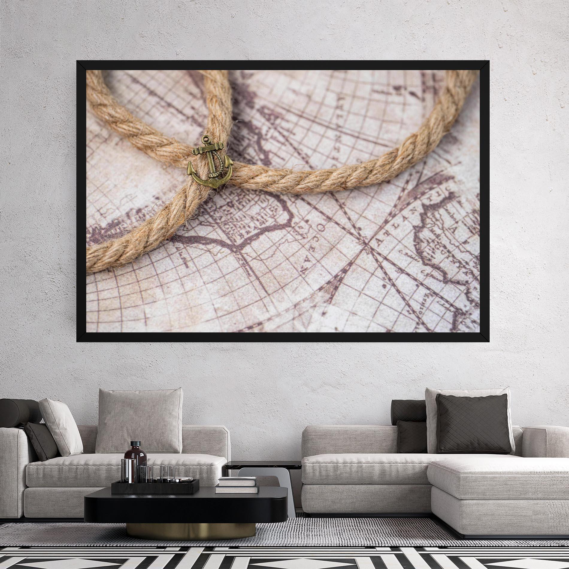 Tablou Canvas Anchor Map mockup 2