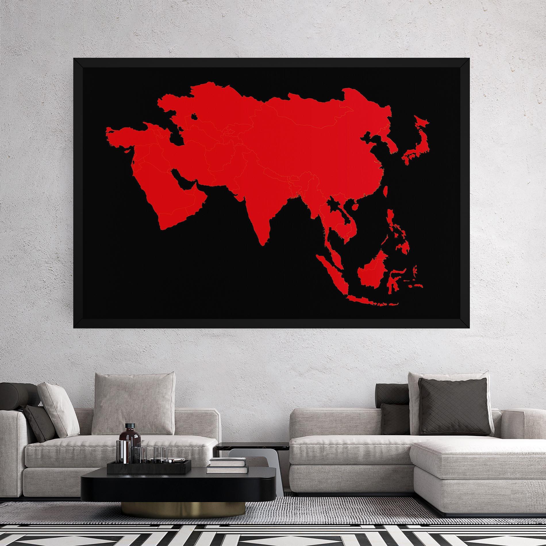 Tablou Canvas Asia Map mockup 2