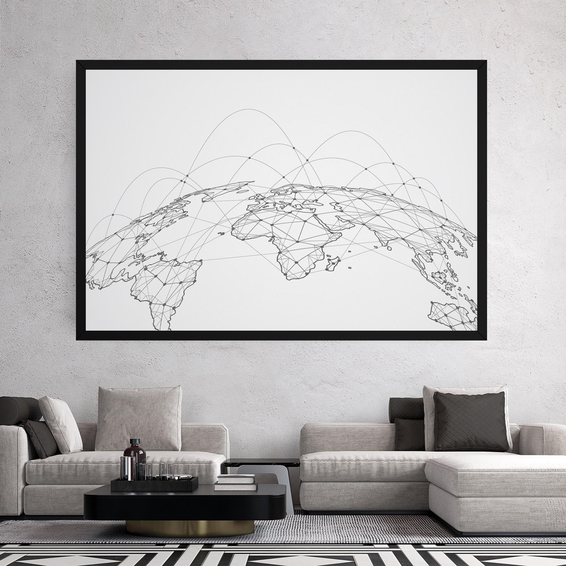 Tablou Canvas Global Network mockup 2