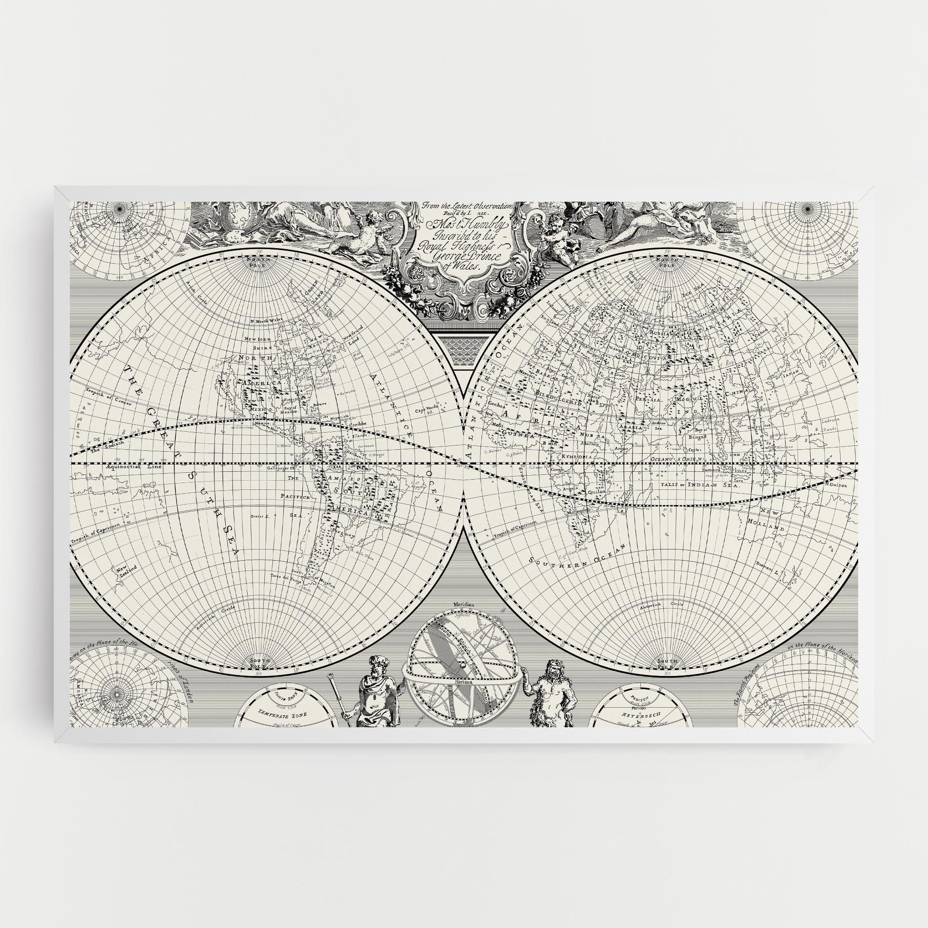 Black White Map mockup 0