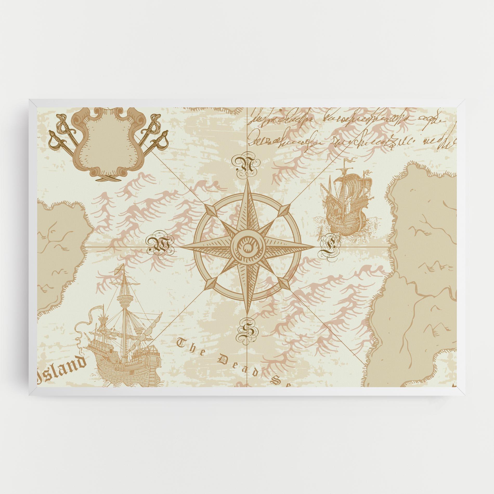 Tablou Canvas Cream Compass mockup 0