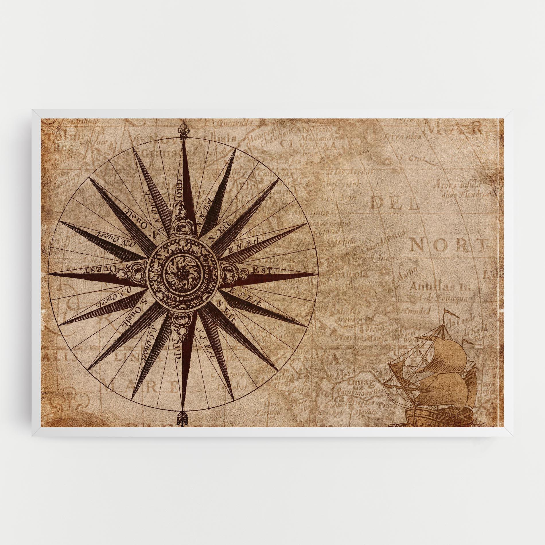 Tablou Canvas Vintage Map mockup 0