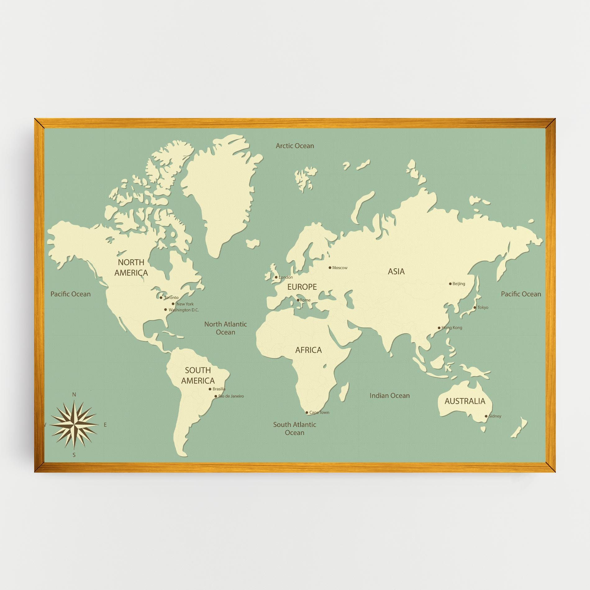 Green Cream Map mockup 0