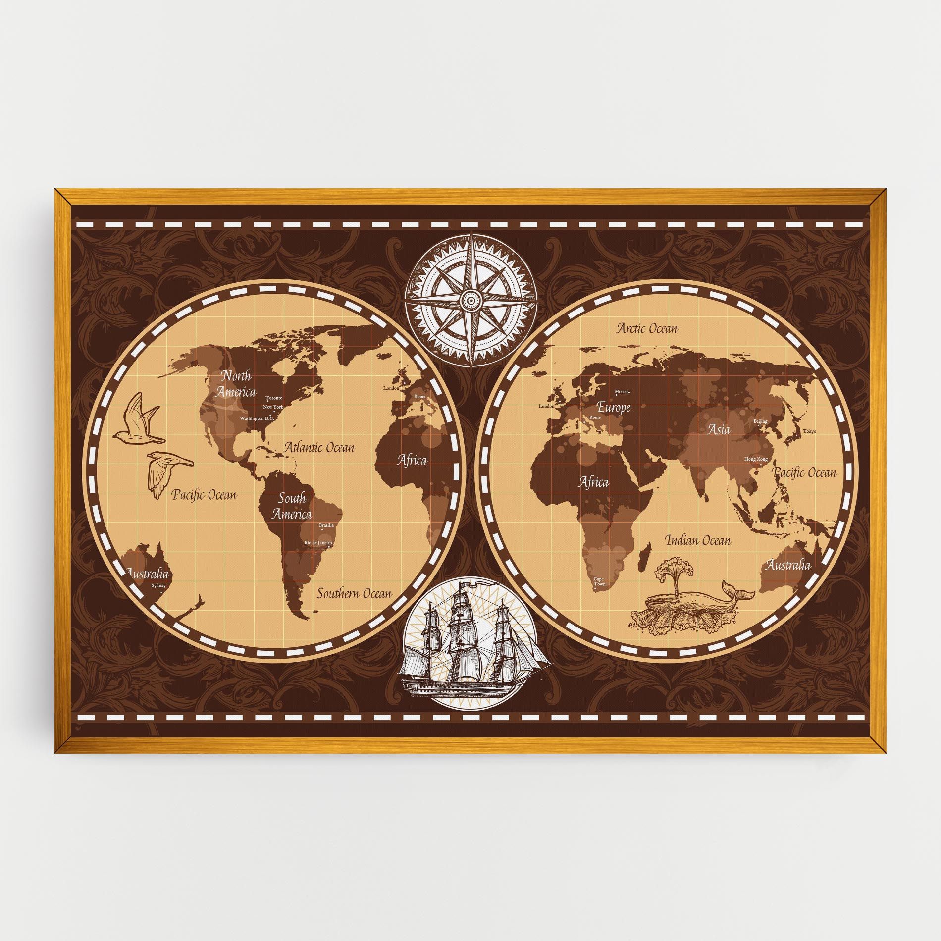 Old Brown Map mockup 0