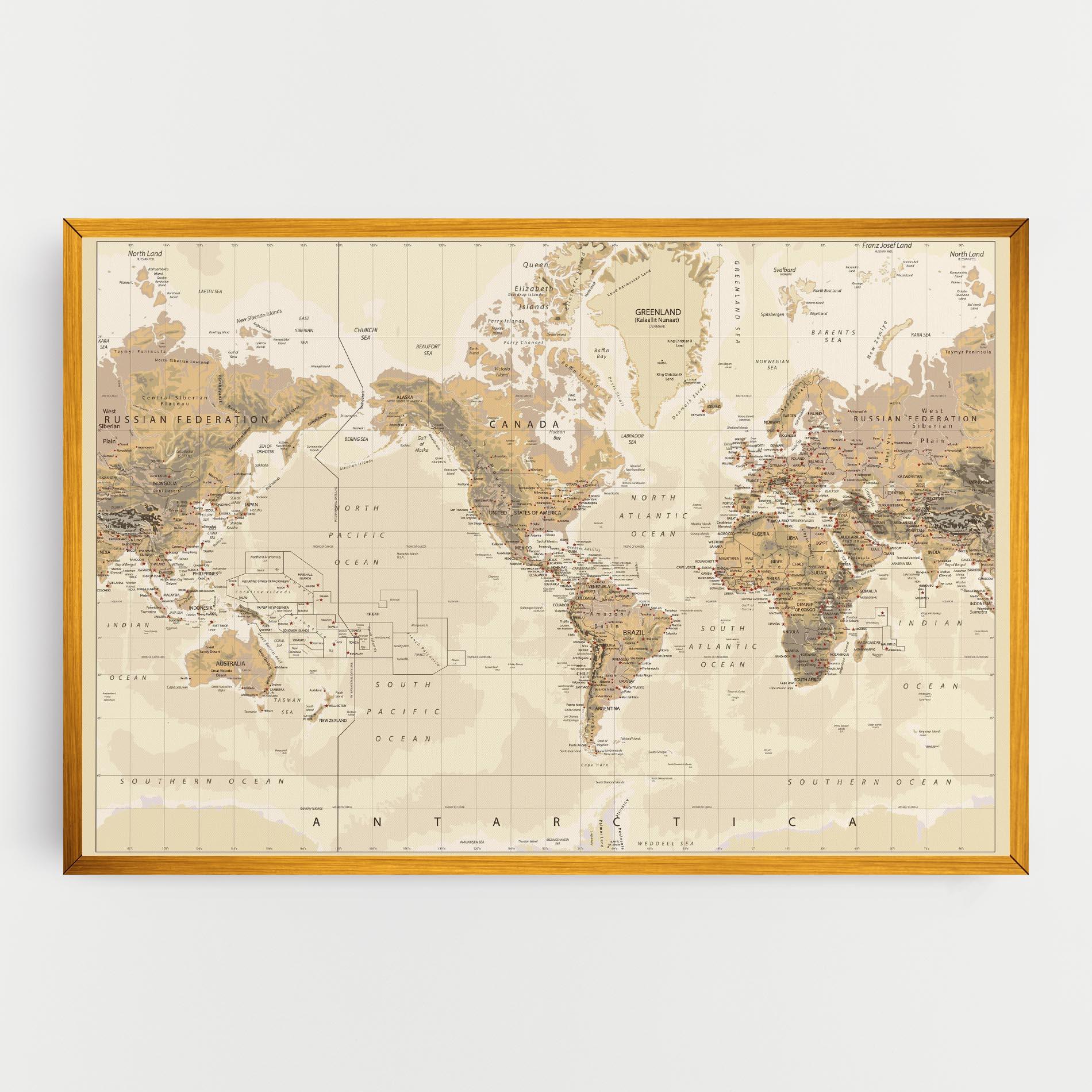 Tablou Canvas Old Canada Map mockup 0