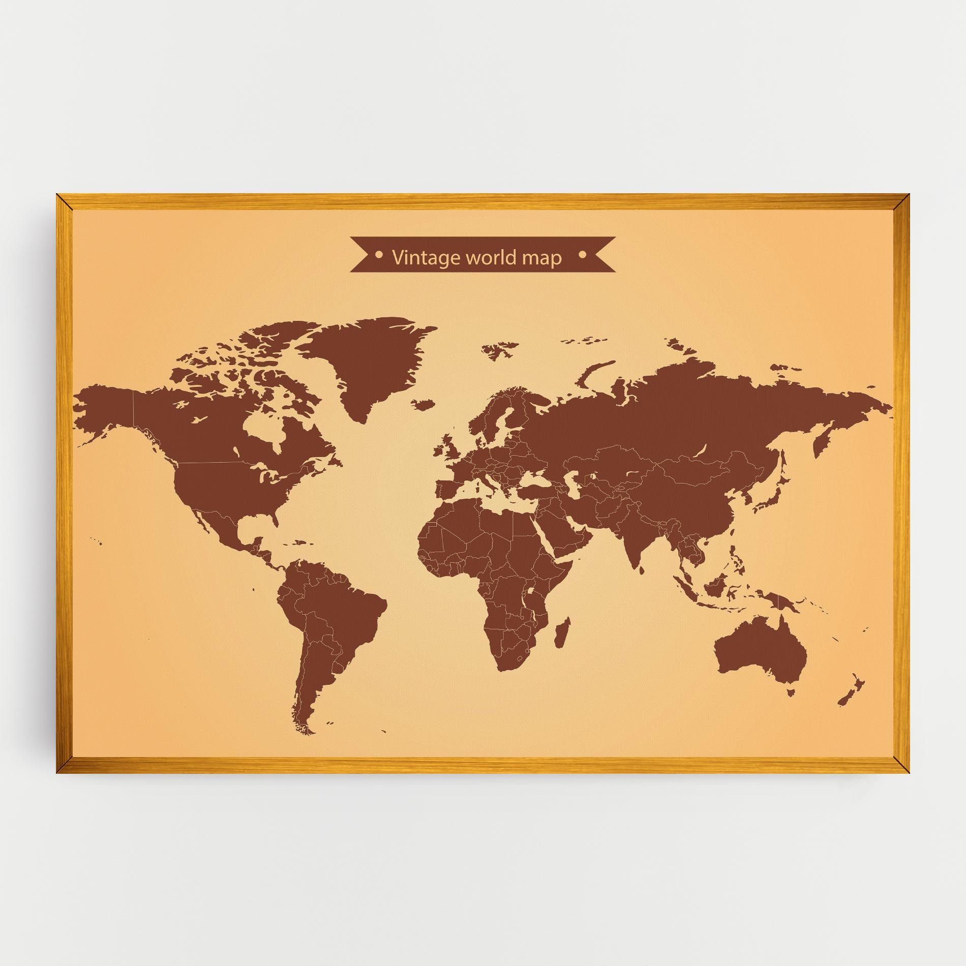 Vintage World Map mockup 0