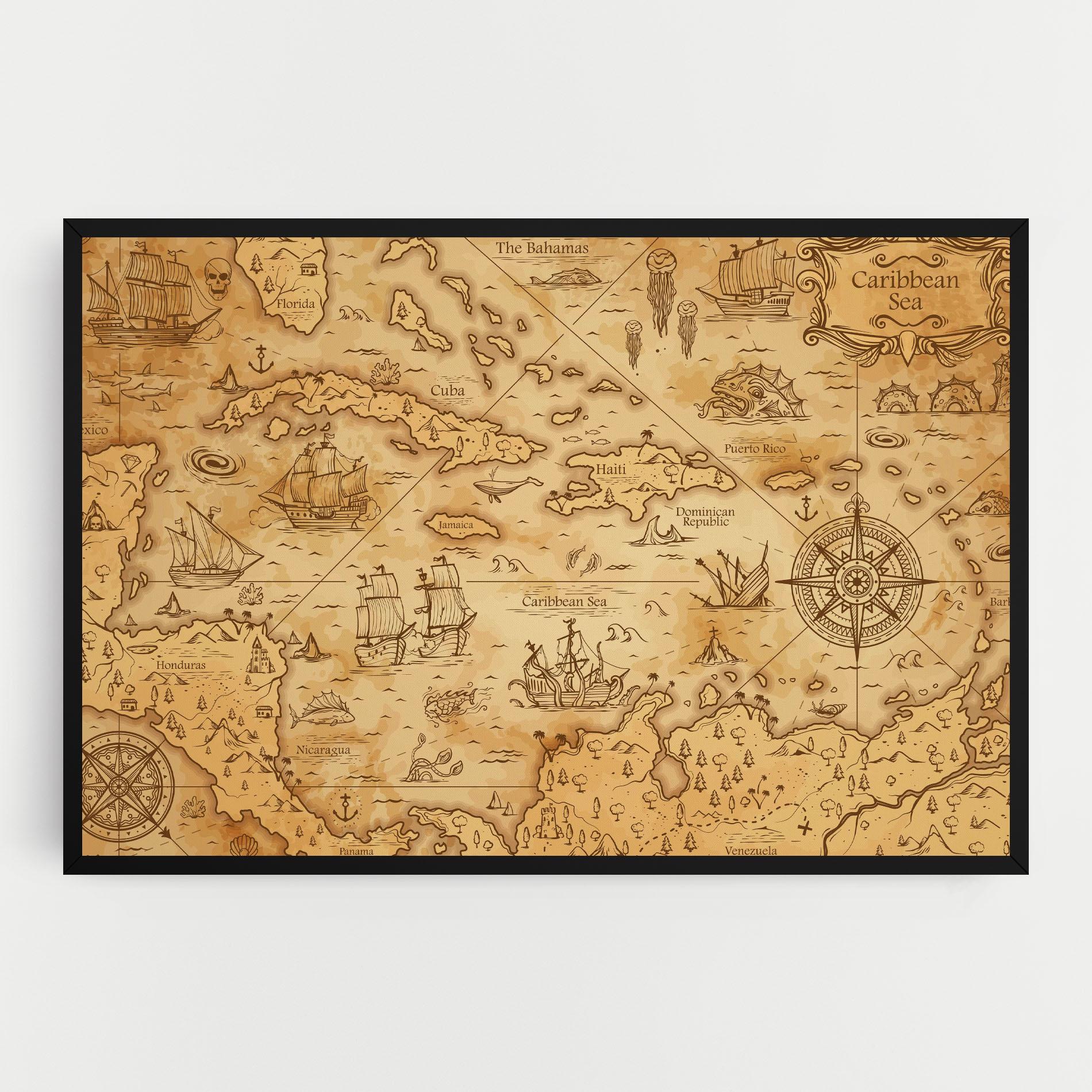 Tablou Canvas Caribbean Sea mockup 0