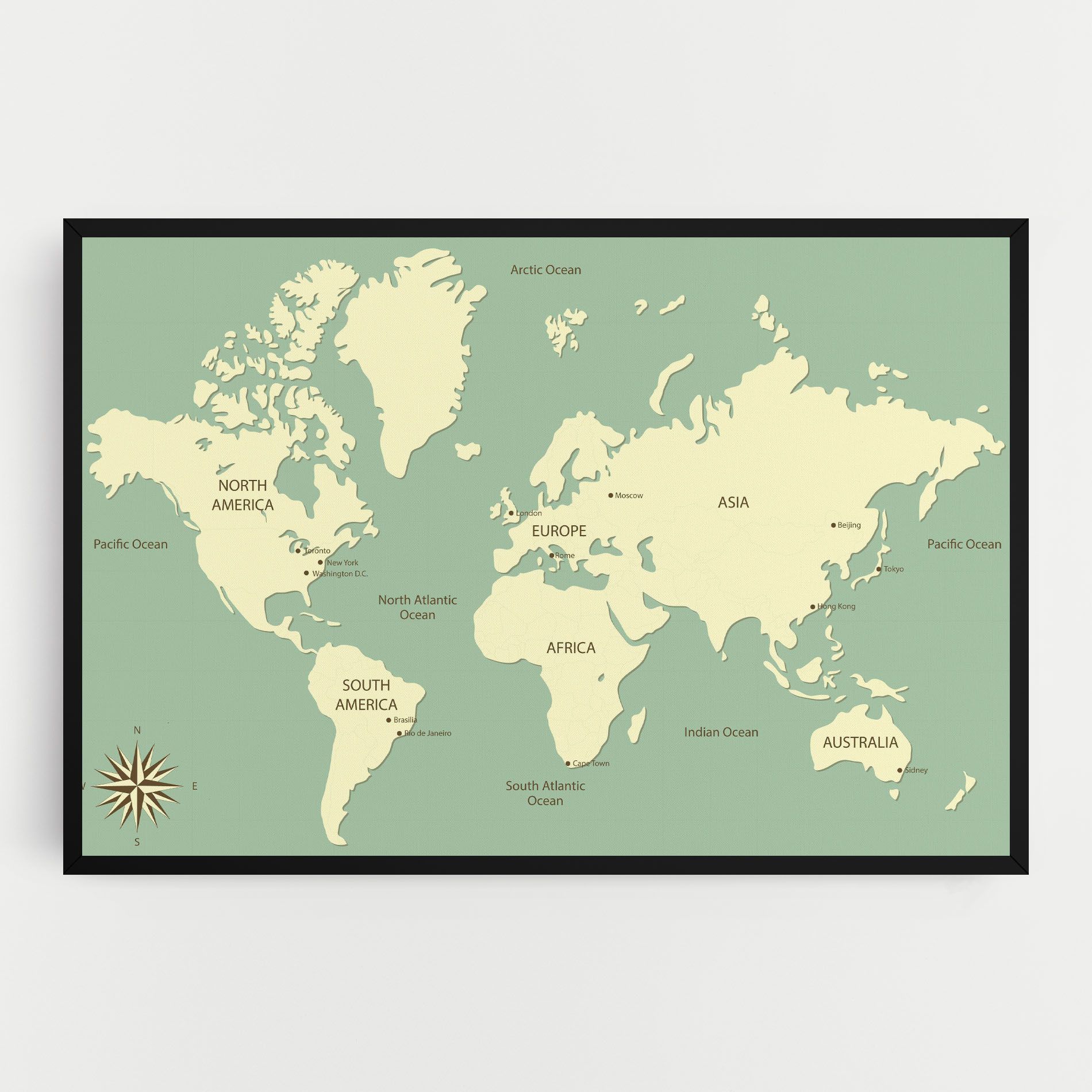 Green Cream Map mockup 0
