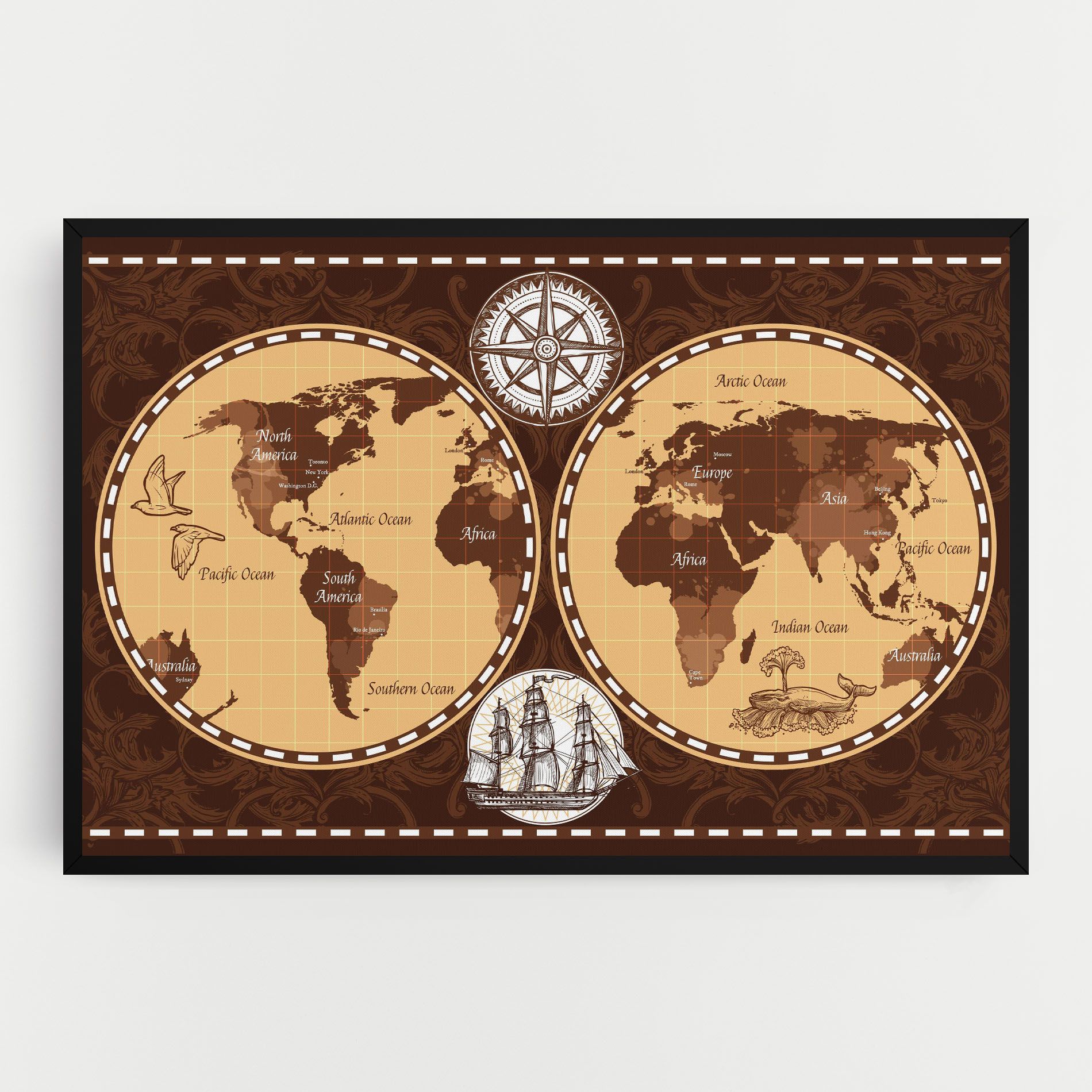 Old Brown Map mockup 0