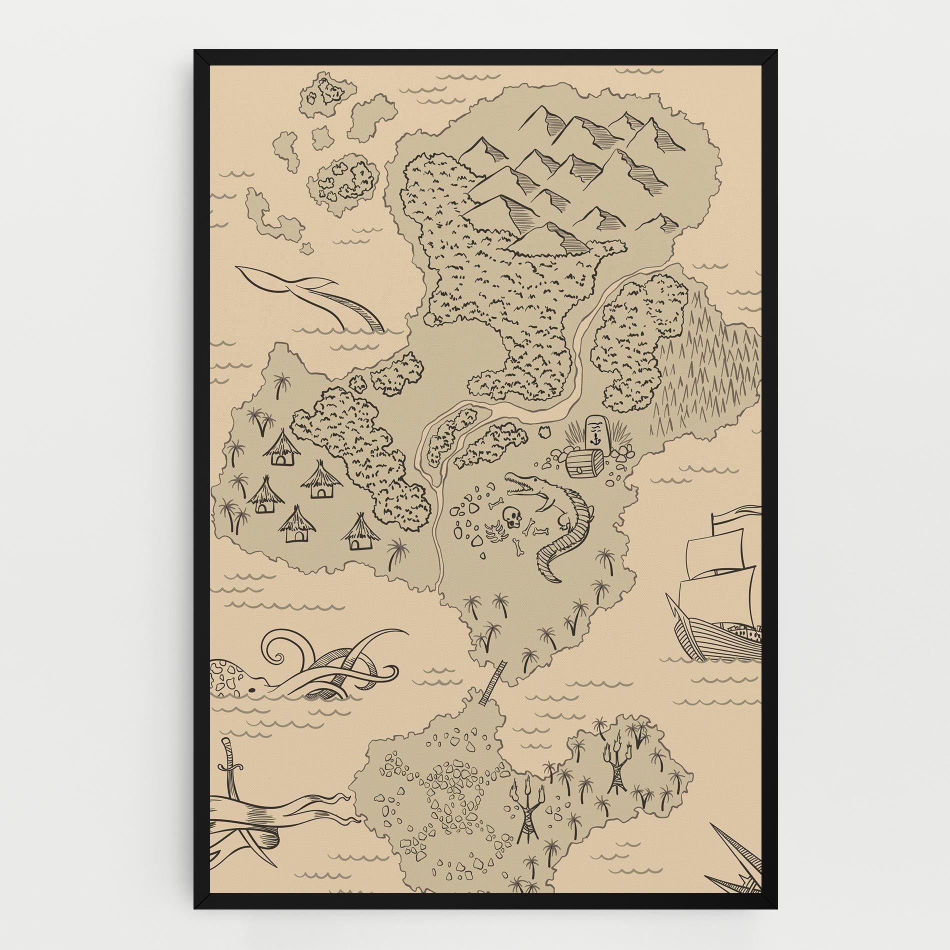 Island Old Map mockup 0