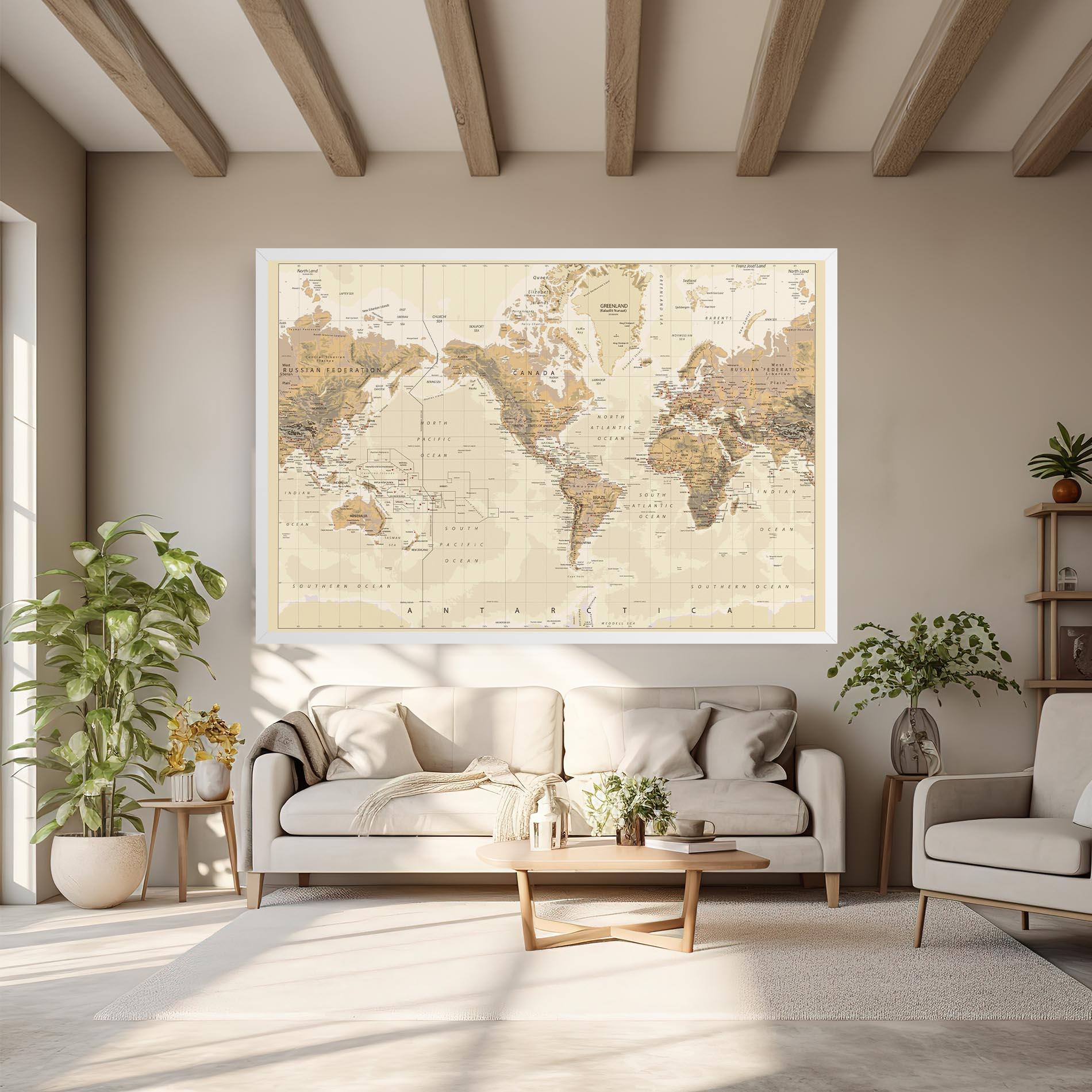 Tablou Canvas Old Canada Map mockup 6