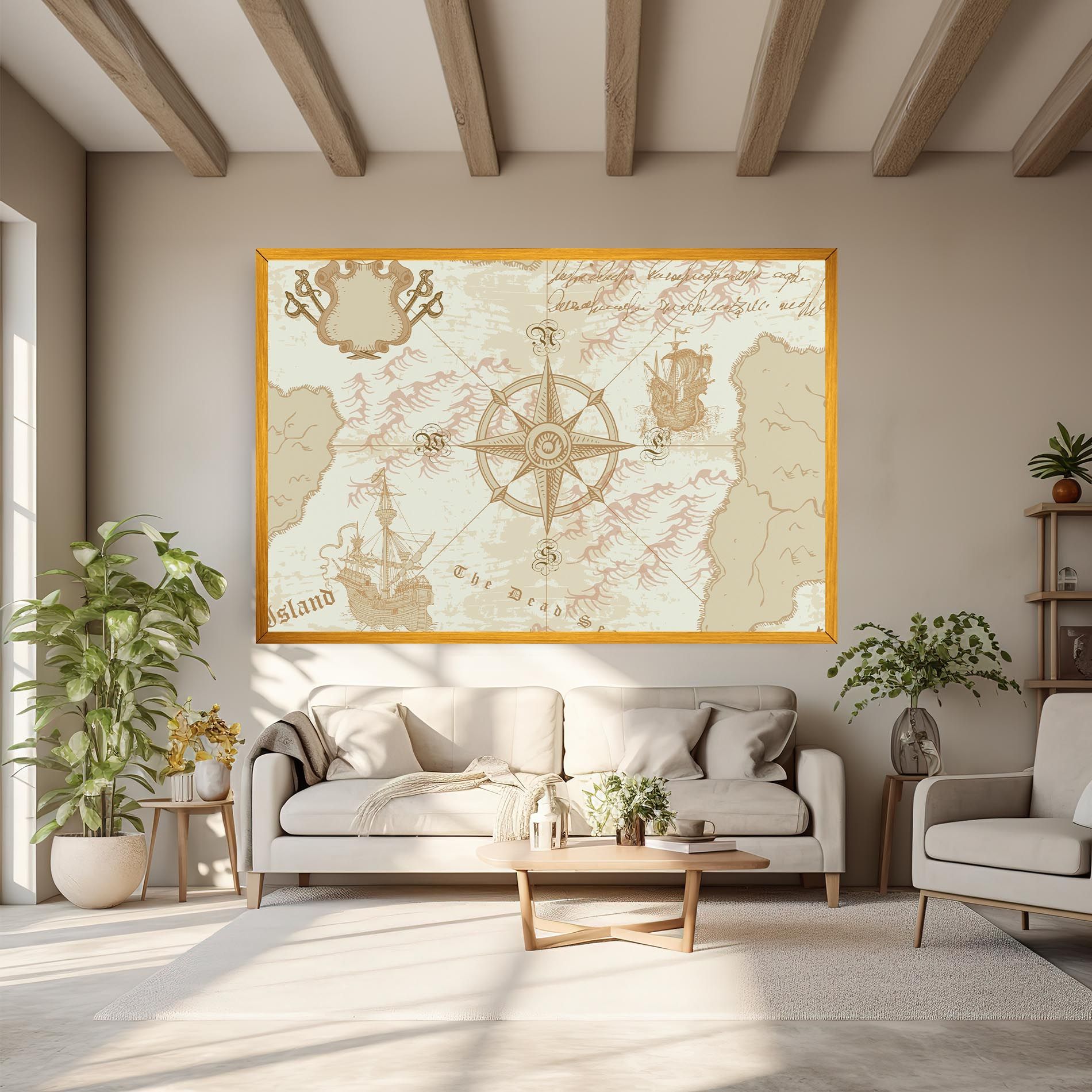 Cream Compass mockup 6