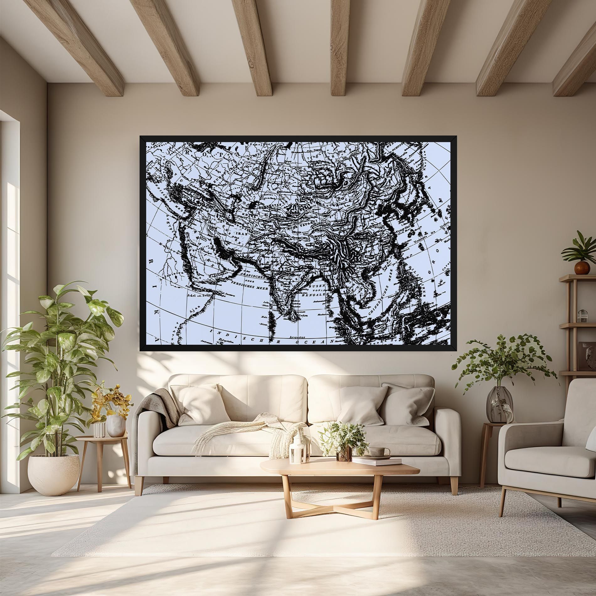 Blue Old Map mockup 6