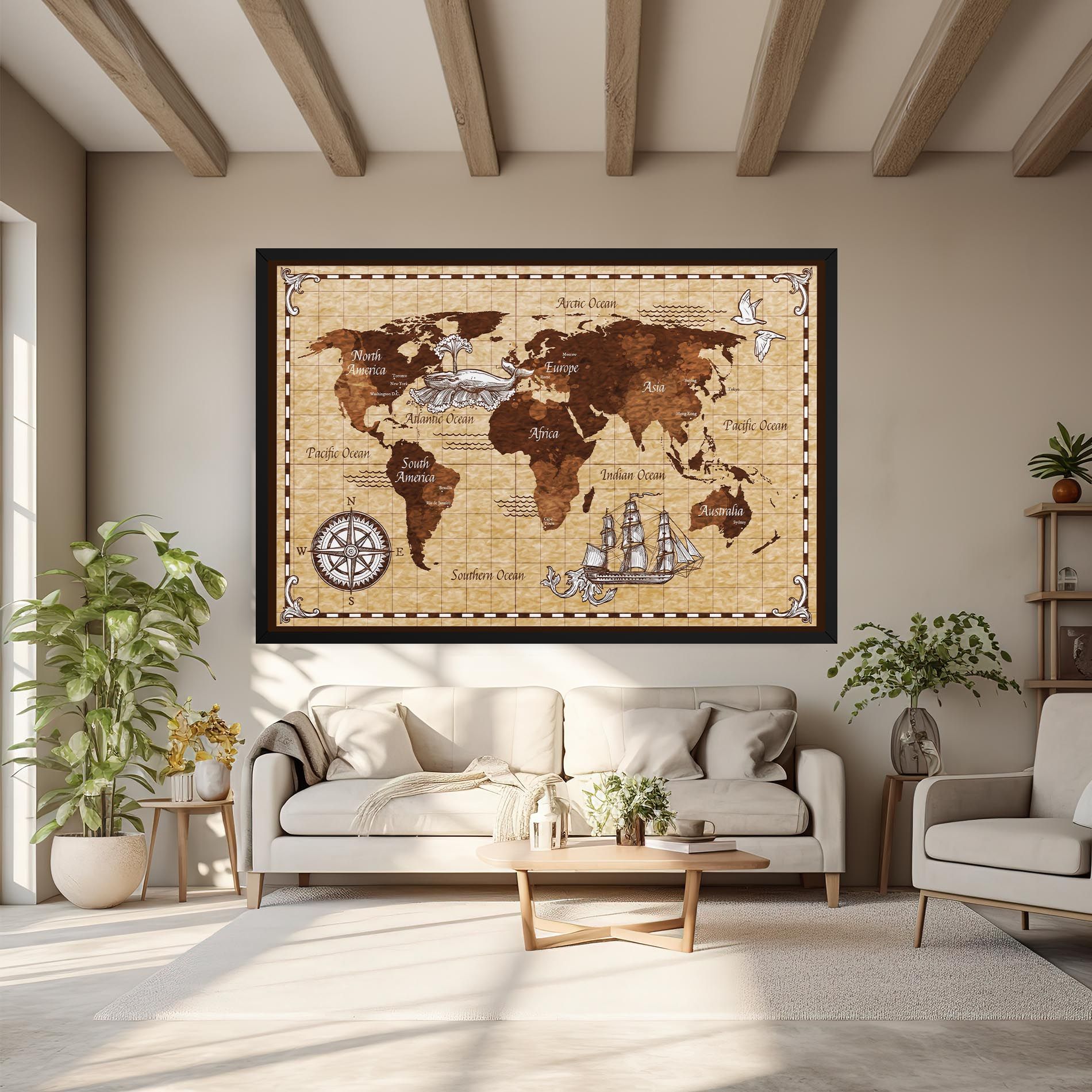 Brown Old Map mockup 6