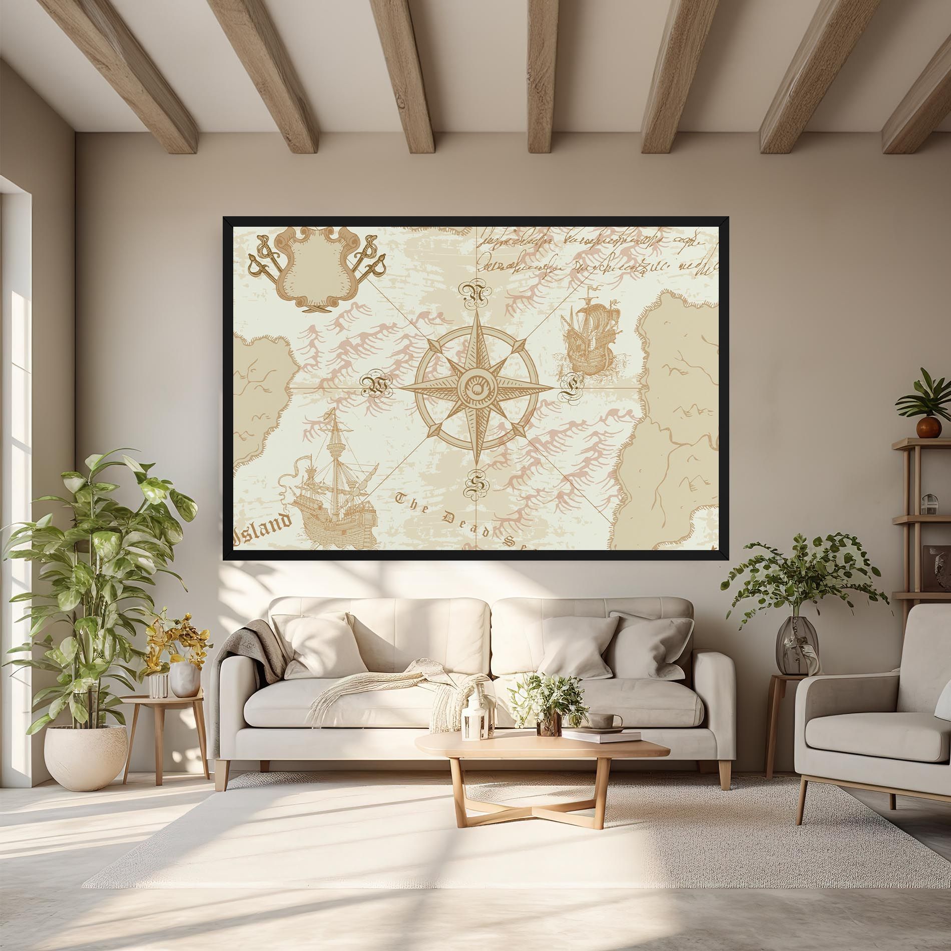 Cream Compass mockup 6