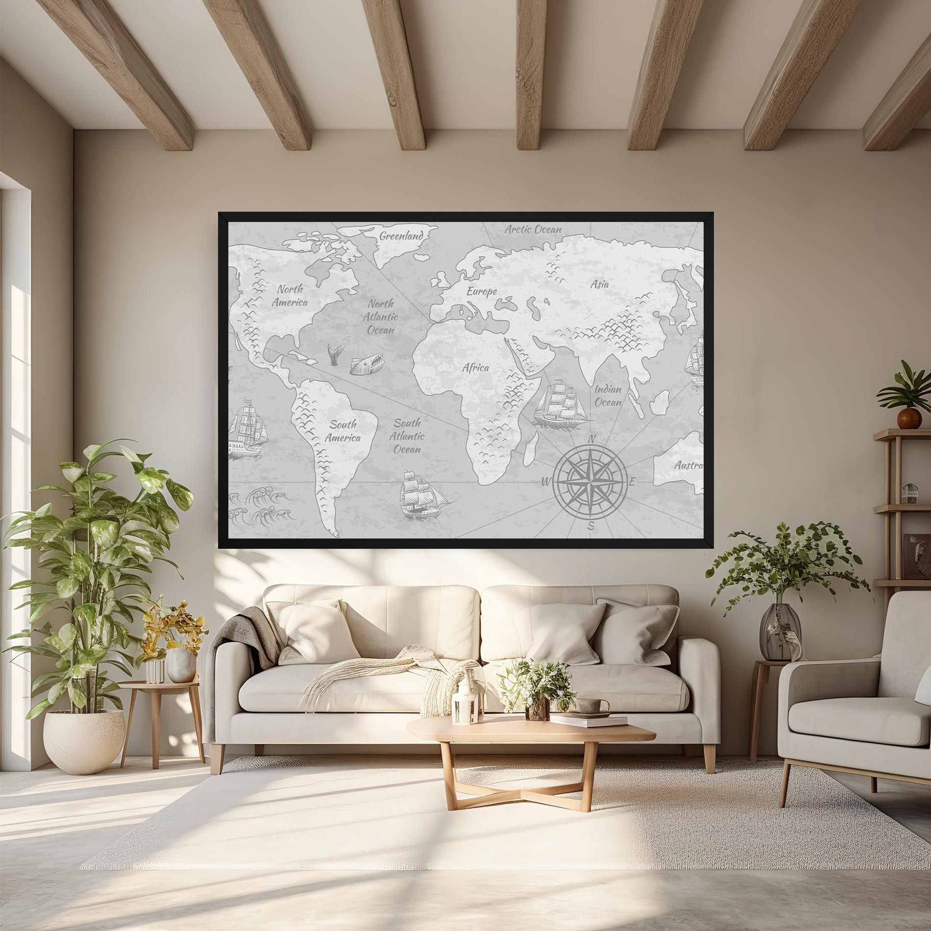 Grey Old Map mockup 6