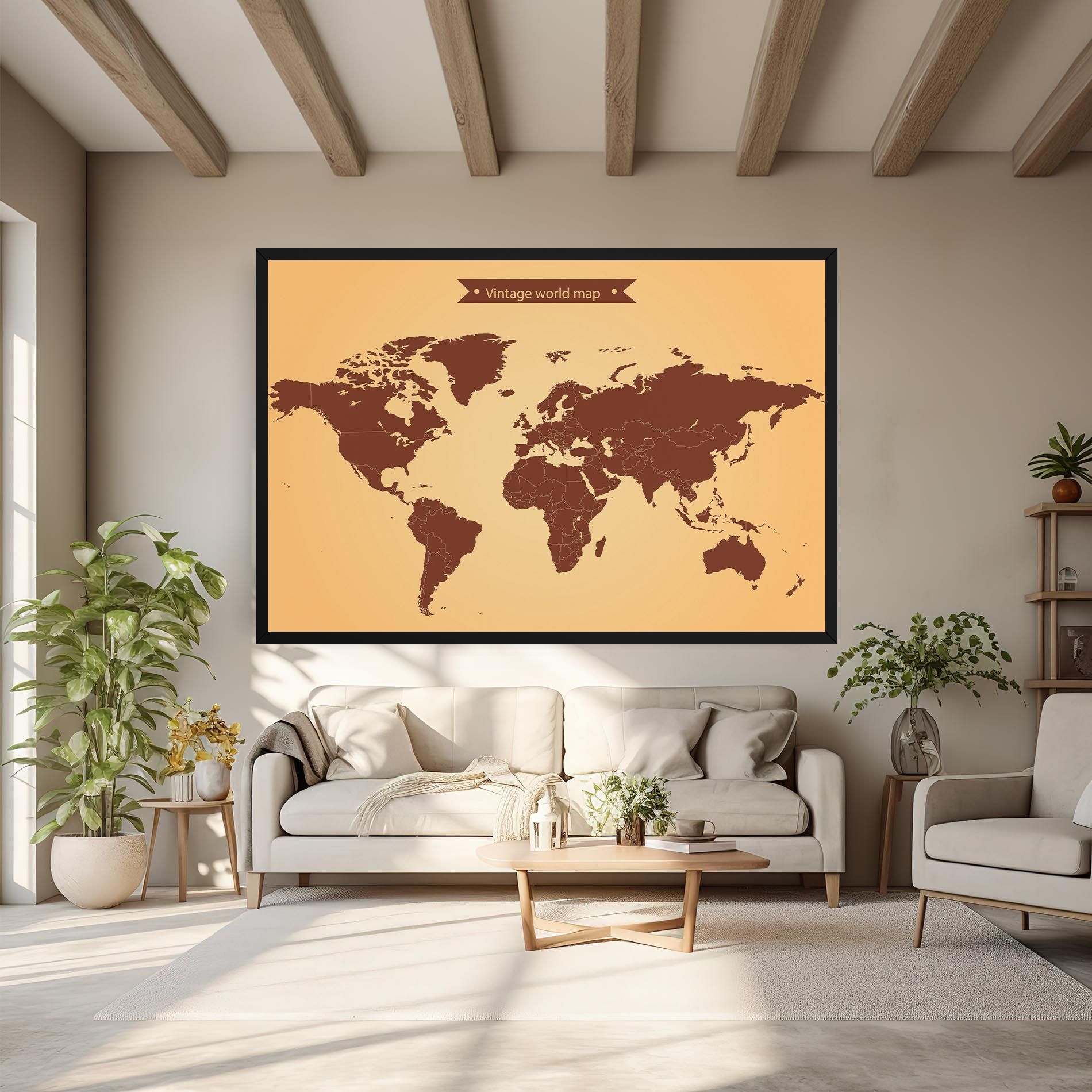 Vintage World Map mockup 6