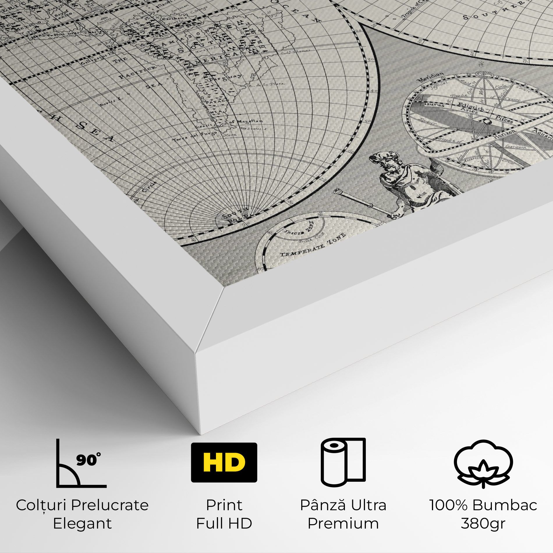 Black White Map mockup 4