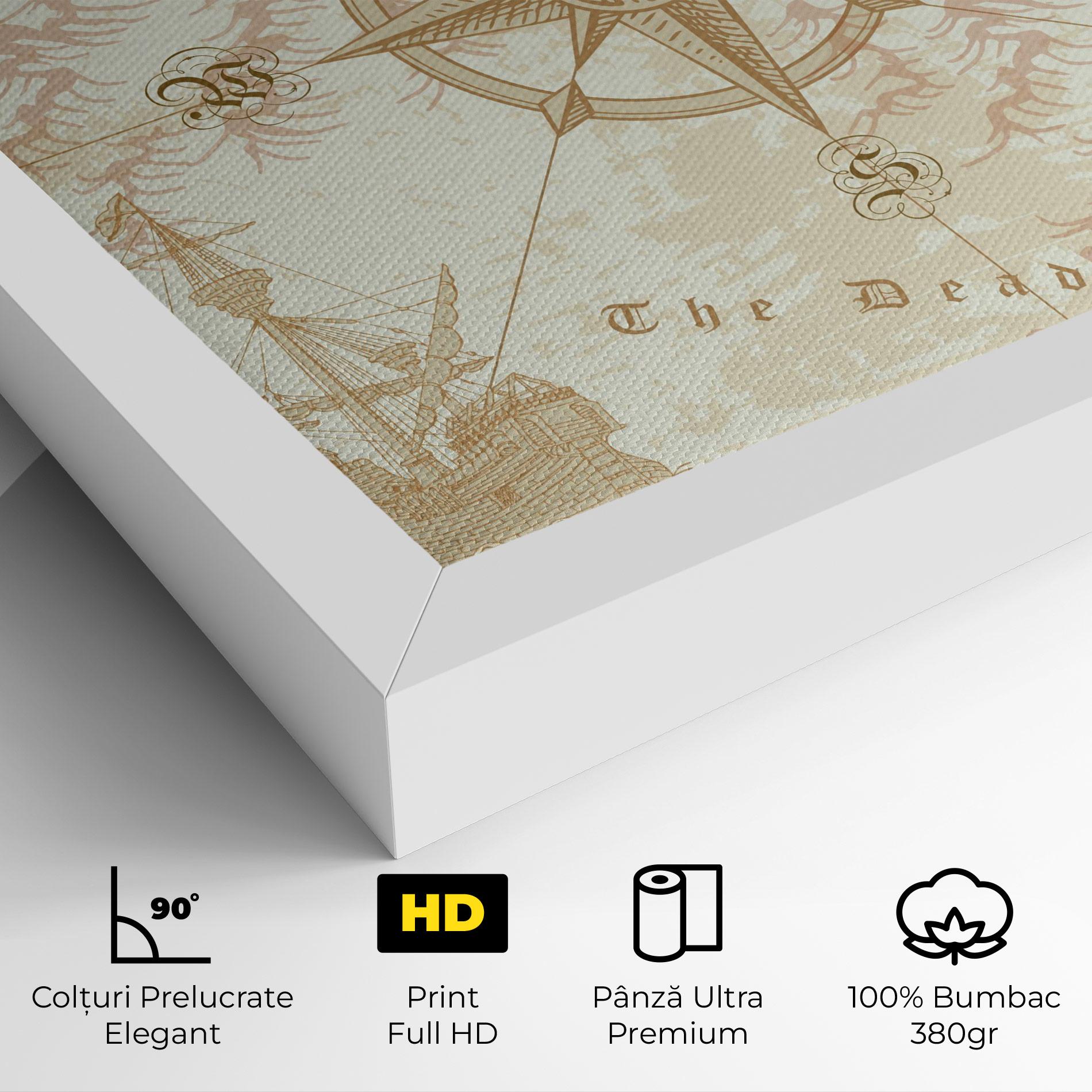 Tablou Canvas Cream Compass mockup 4