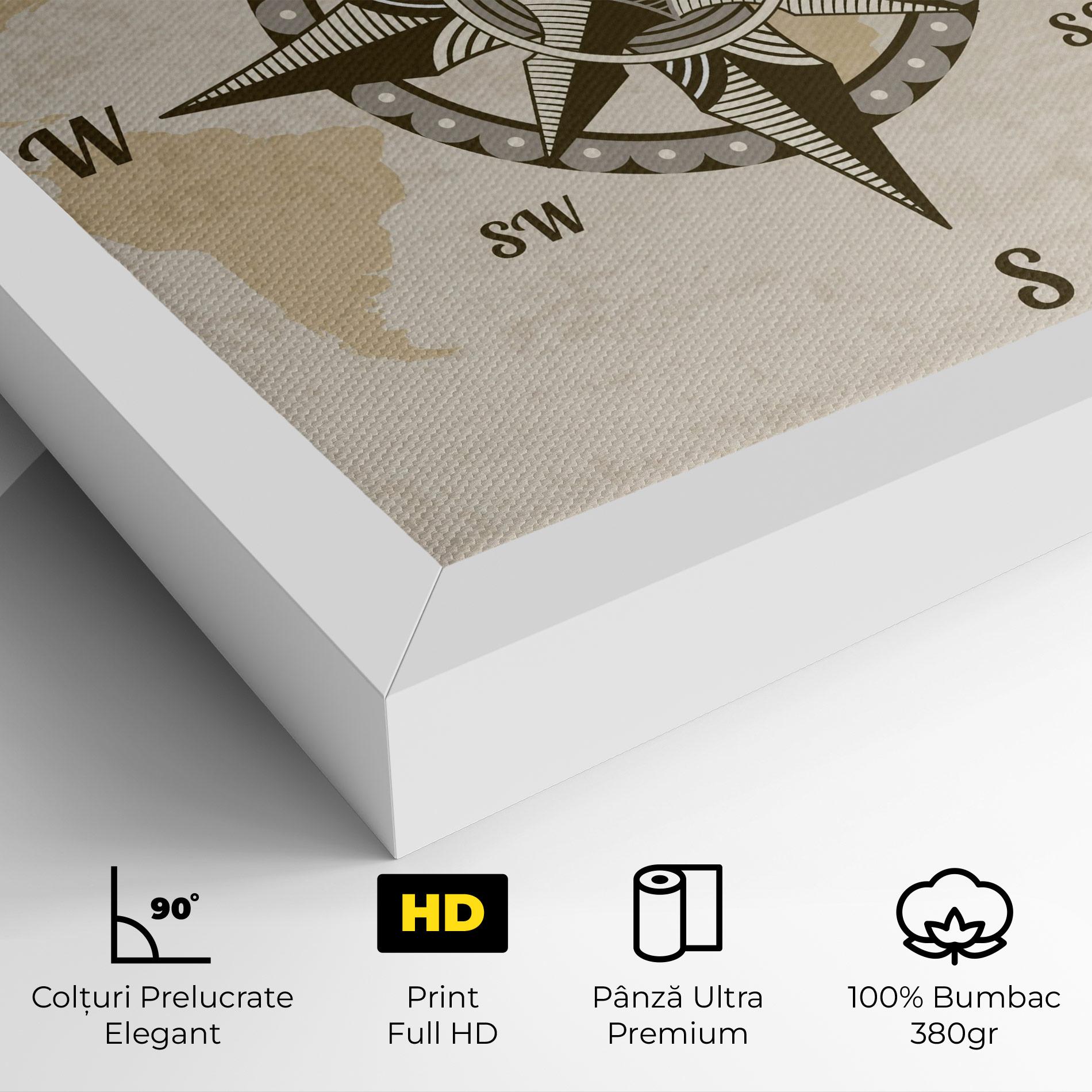 Tablou Canvas Nautical Compass mockup 4
