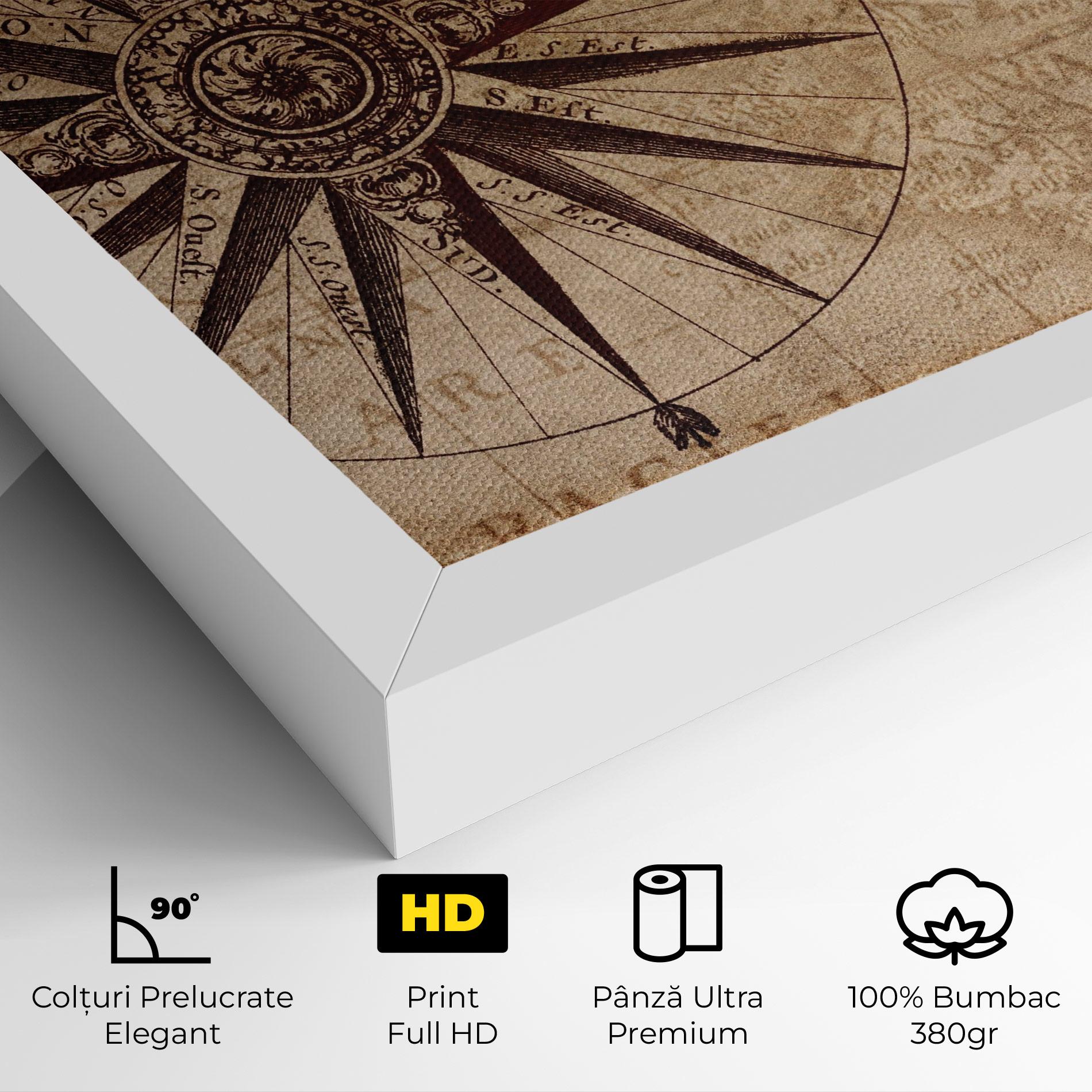 Tablou Canvas Vintage Map mockup 4