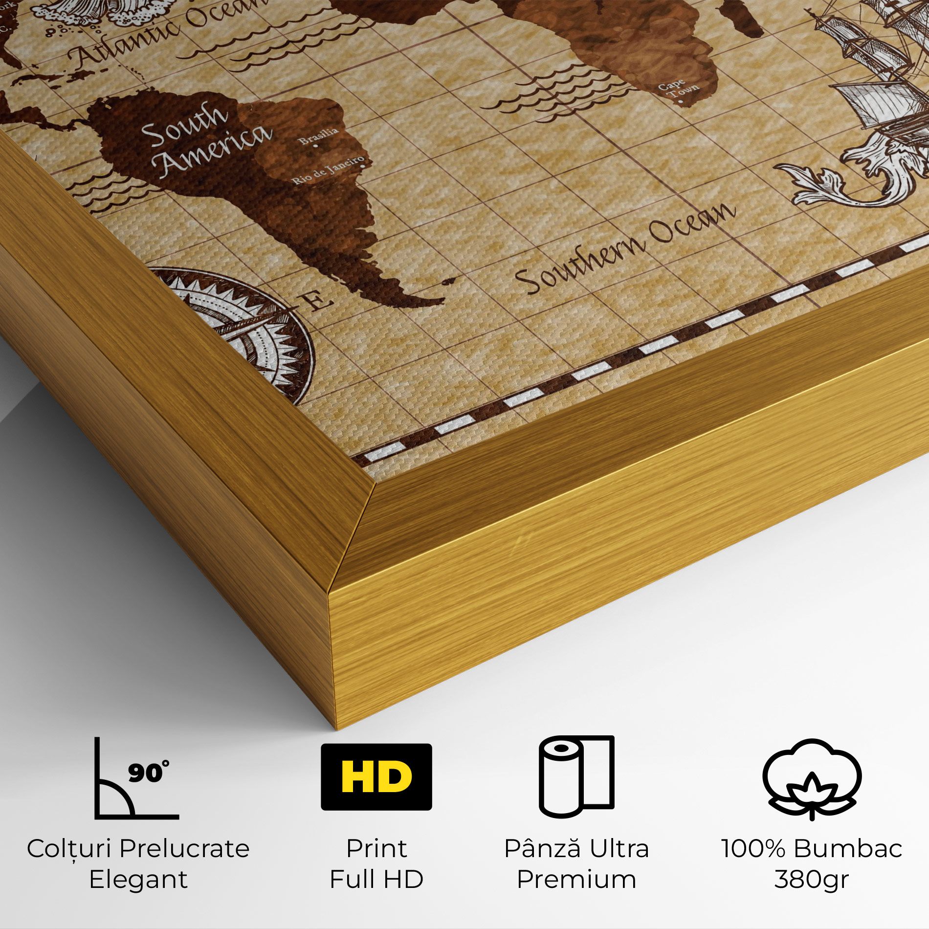 Brown Old Map mockup 4
