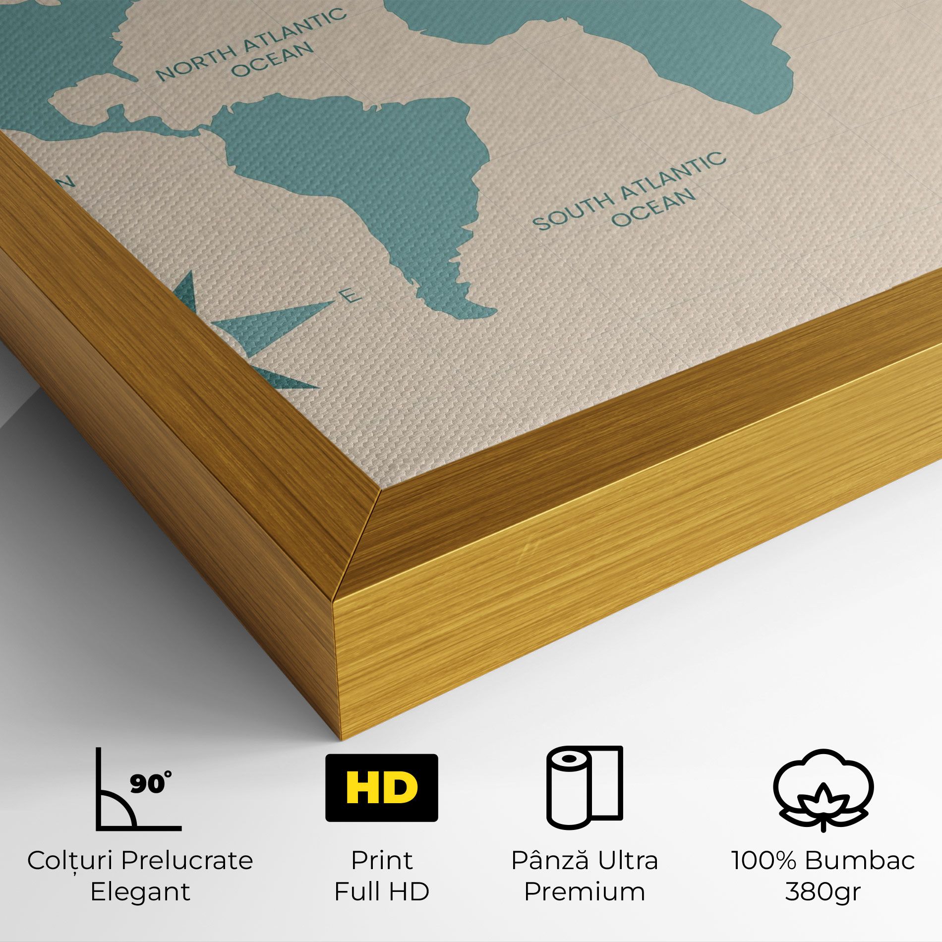 Cream Blue Map mockup 4