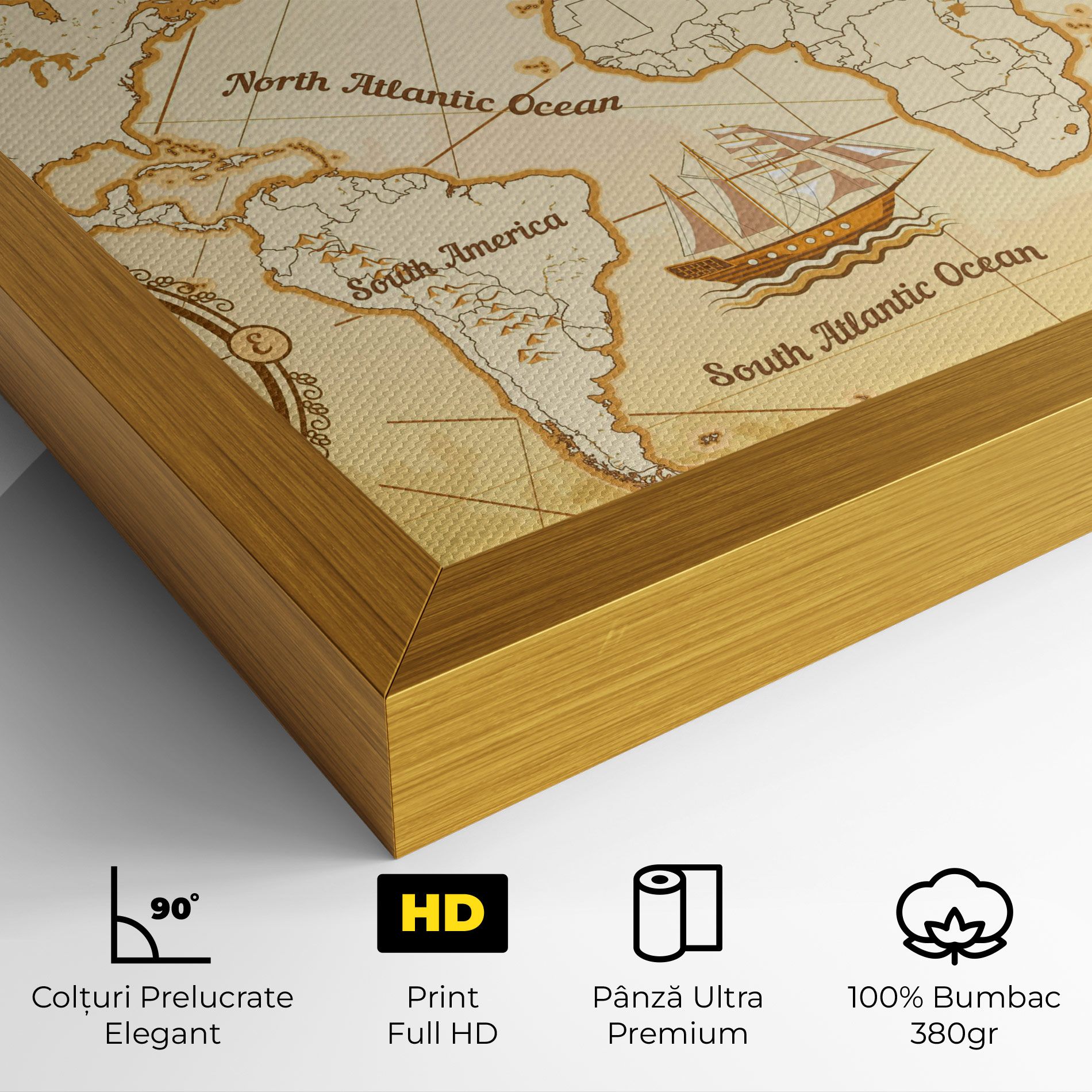Gold Old Map mockup 4