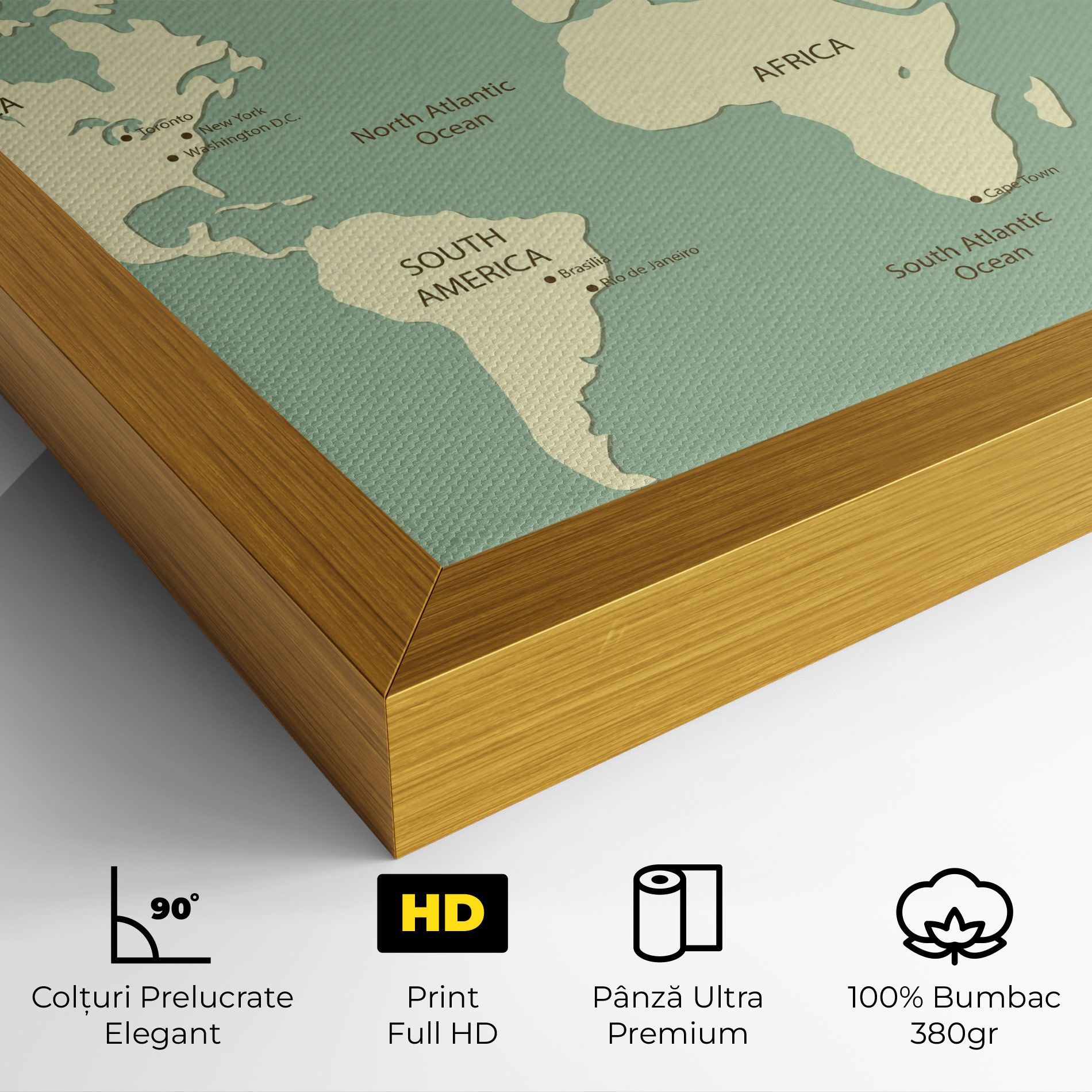 Green Cream Map mockup 4