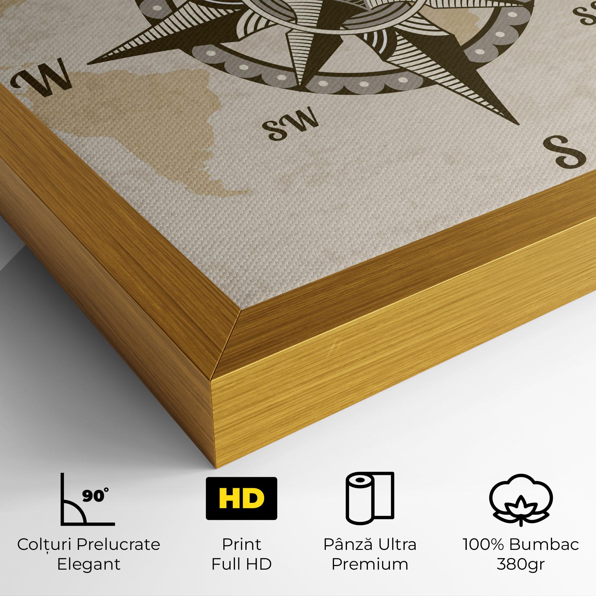 Tablou Canvas Nautical Compass mockup 4