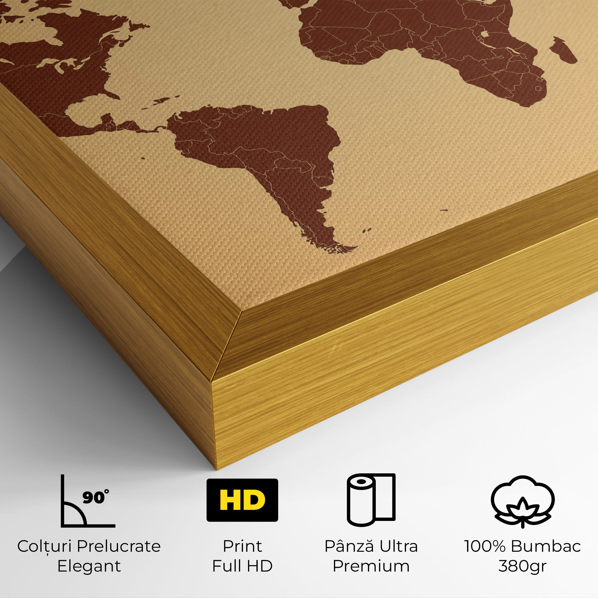 Vintage World Map mockup 4