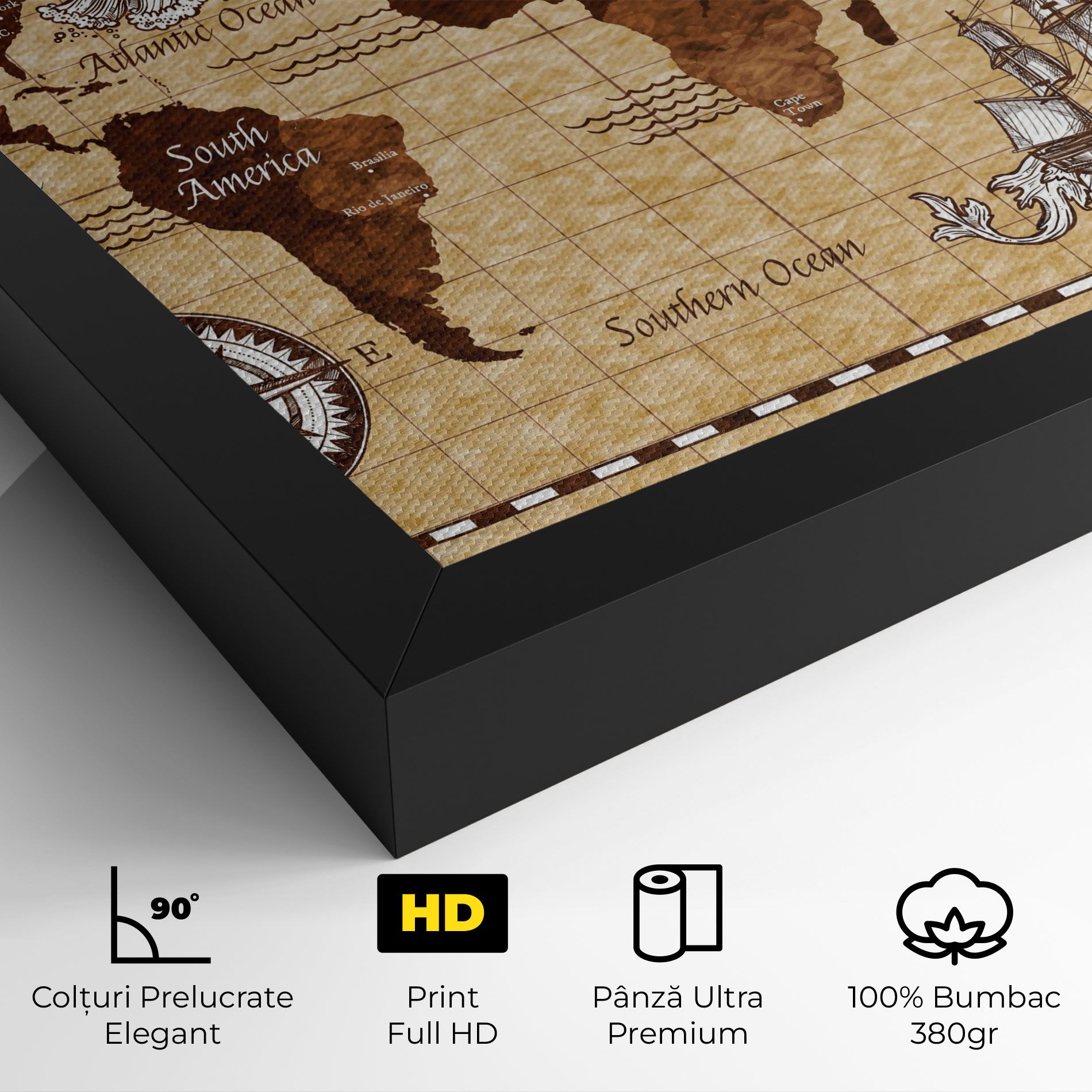 Brown Old Map mockup 4